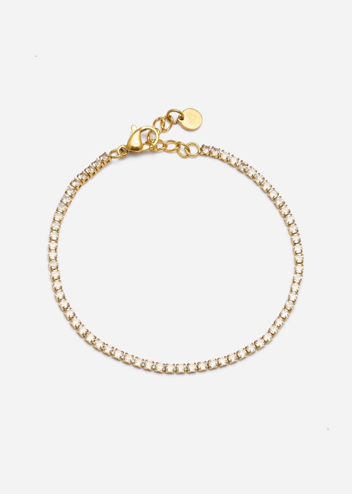 ellenoe Armbänder Champagner TENNIS ARMBAND ELENA – ARMBÄNDER – 18K VERGOLDET