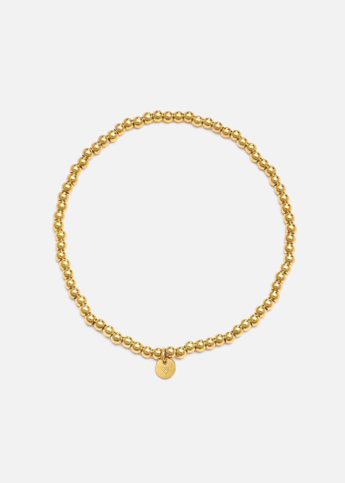 ellenoe Armbänder Edelstahl / 18k vergoldet / Gold / 3mm - S (16.5cm) KUGELARMBAND KATJA - ARMBÄNDER - EDELSTAHL 18K VERGOLDET