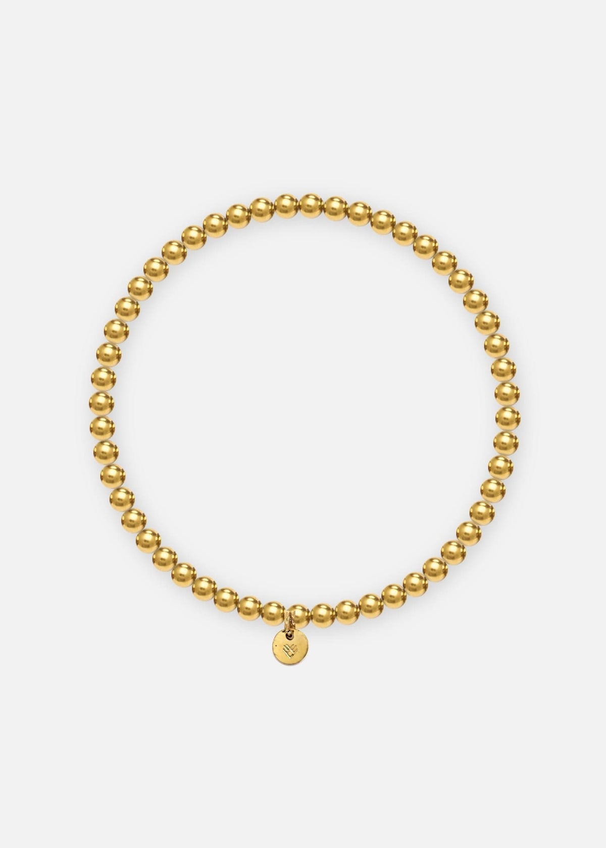 ellenoe Armbänder Edelstahl / 18k vergoldet / Gold / 5mm - S (16.5cm) KUGELARMBAND KATJA - ARMBÄNDER - EDELSTAHL 18K VERGOLDET