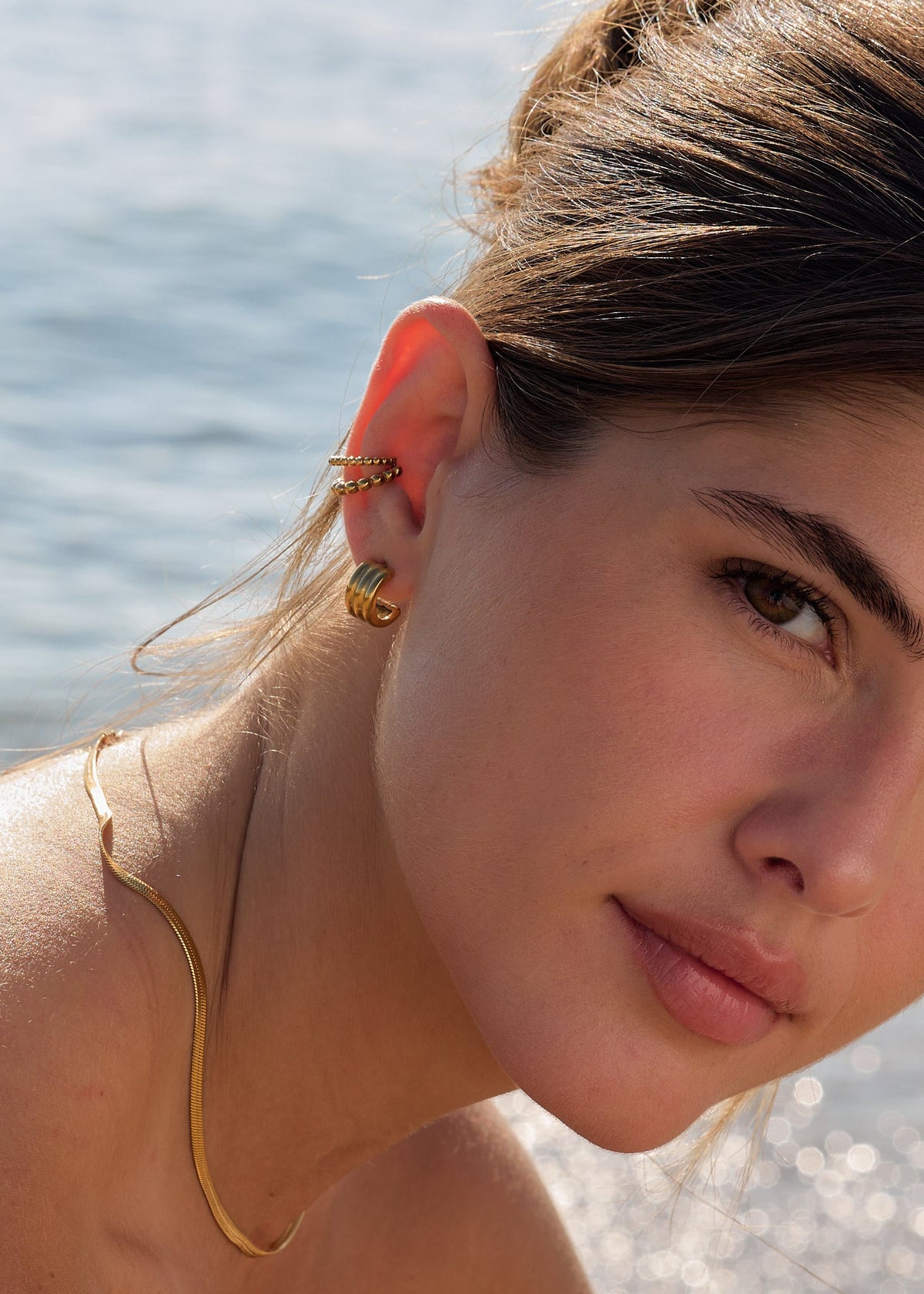 ellenoe Ear Cuff Gold EAR CUFF ROYA - OHRRINGE - 18K VERGOLDET
