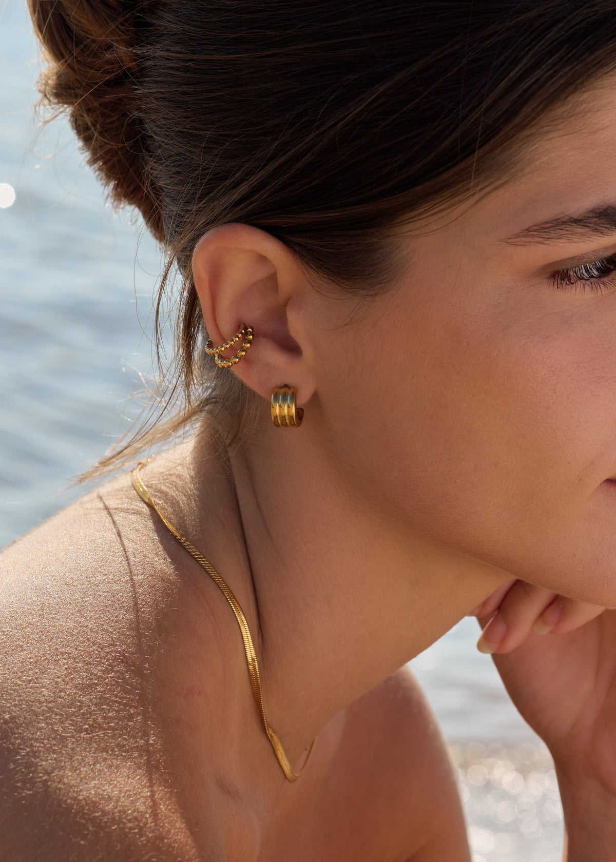 ellenoe Ear Cuff Gold EAR CUFF ROYA - OHRRINGE - 18K VERGOLDET