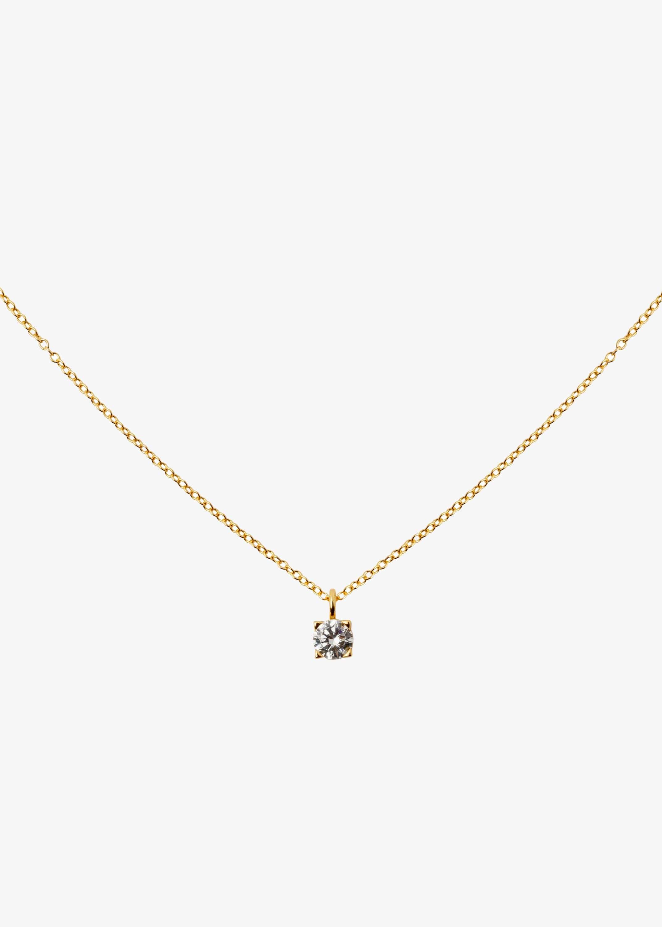 ellenoe Halskette 925 Sterling Silber / 18k vergoldet / Zirkonie / Gold HALSKETTE RUBY - HALSKETTEN - 18K VERGOLDET