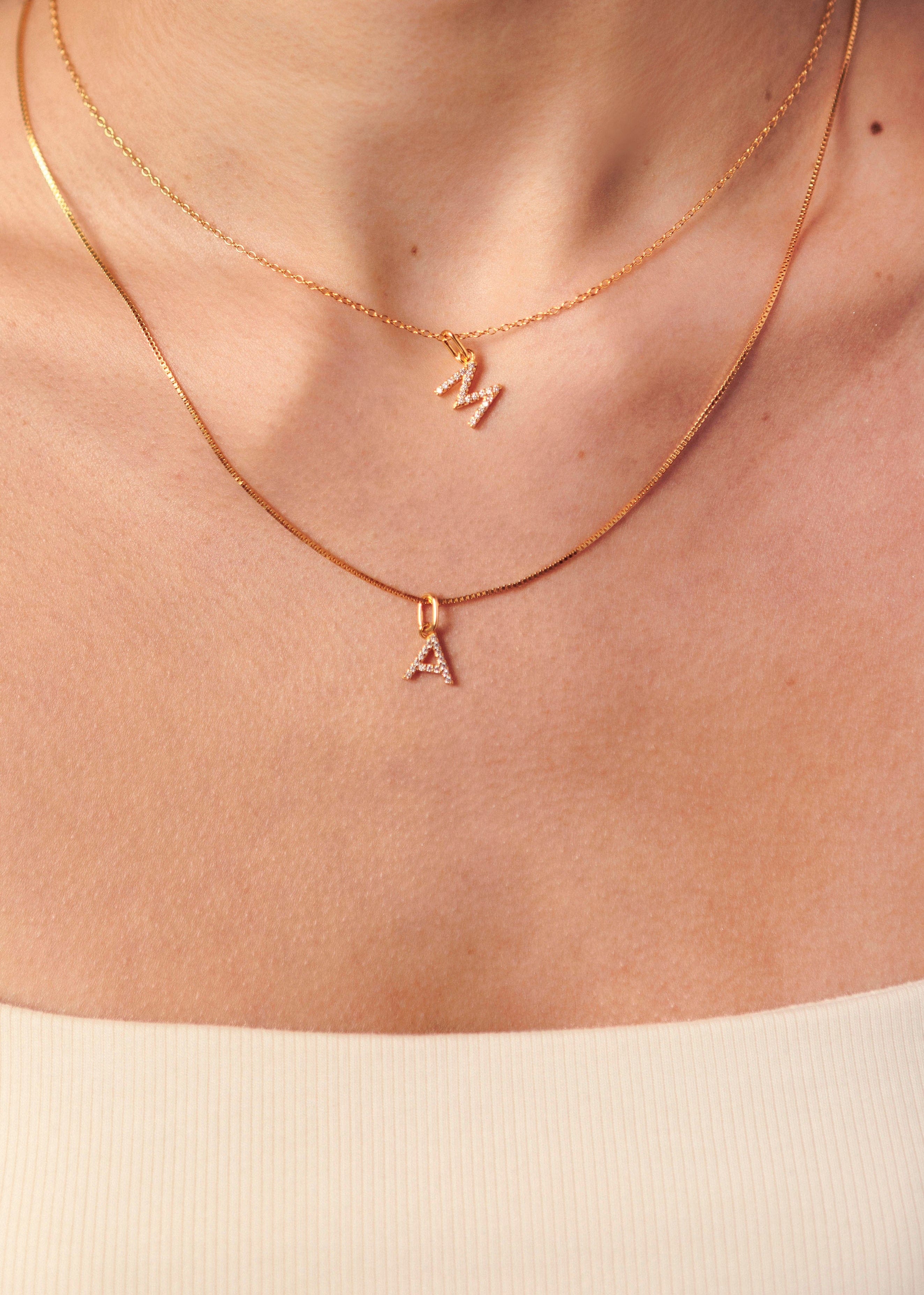 ellenoe Halskette 925 Sterling Silver / 18K vergoldet / Gold DIAMOND CUT HALSKETTE FIONA - HALSKETTEN - 18K VERGOLDET