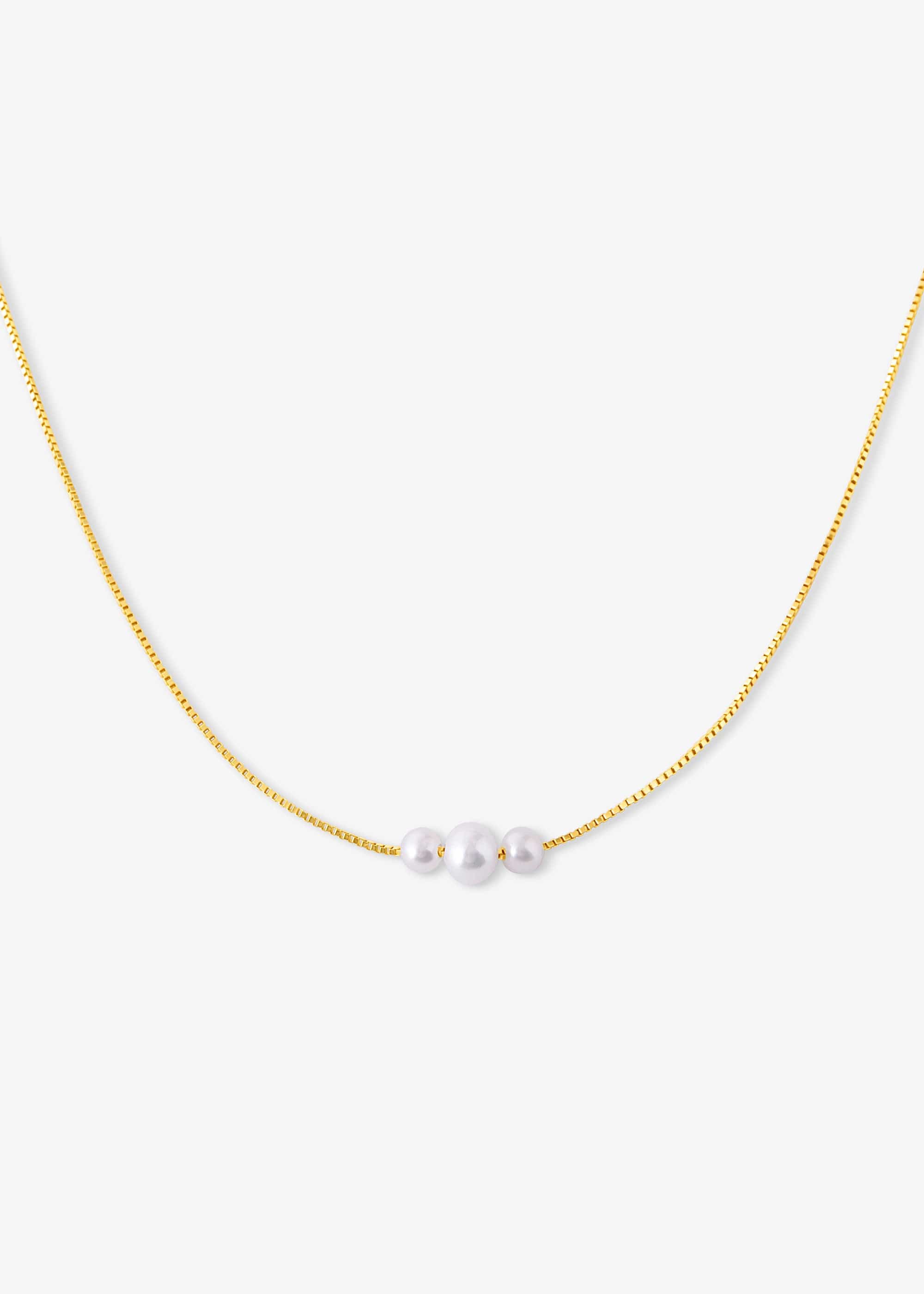 ellenoe Halskette Gold PERLENHALSKETTE MALIN - HALSKETTEN - 18K VERGOLDET