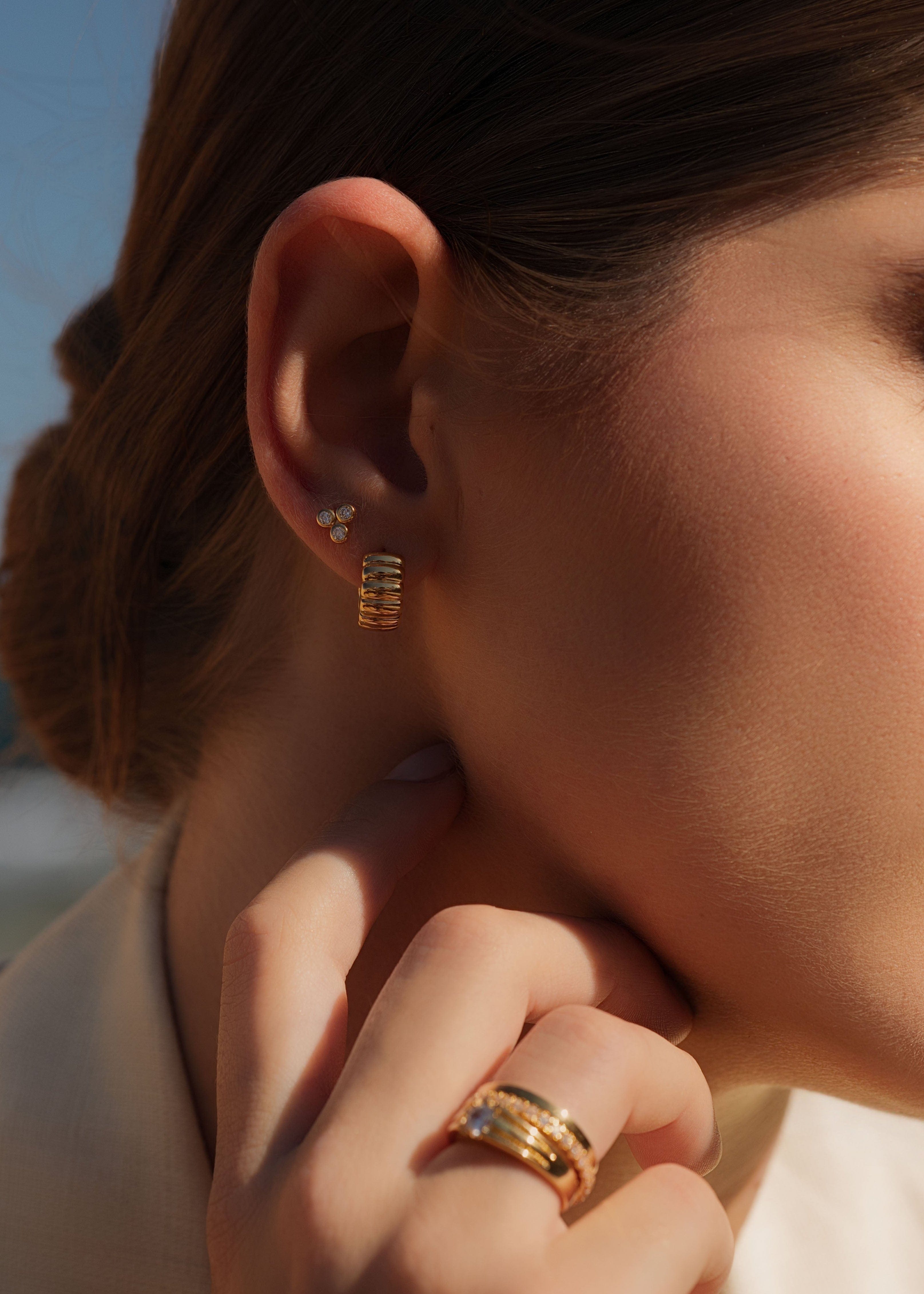 ellenoe Ohrringe 925 Sterling Silver / 18k vergoldet / Gold SMALL HOOPS LIVIA - OHRRINGE - 18K VERGOLDET