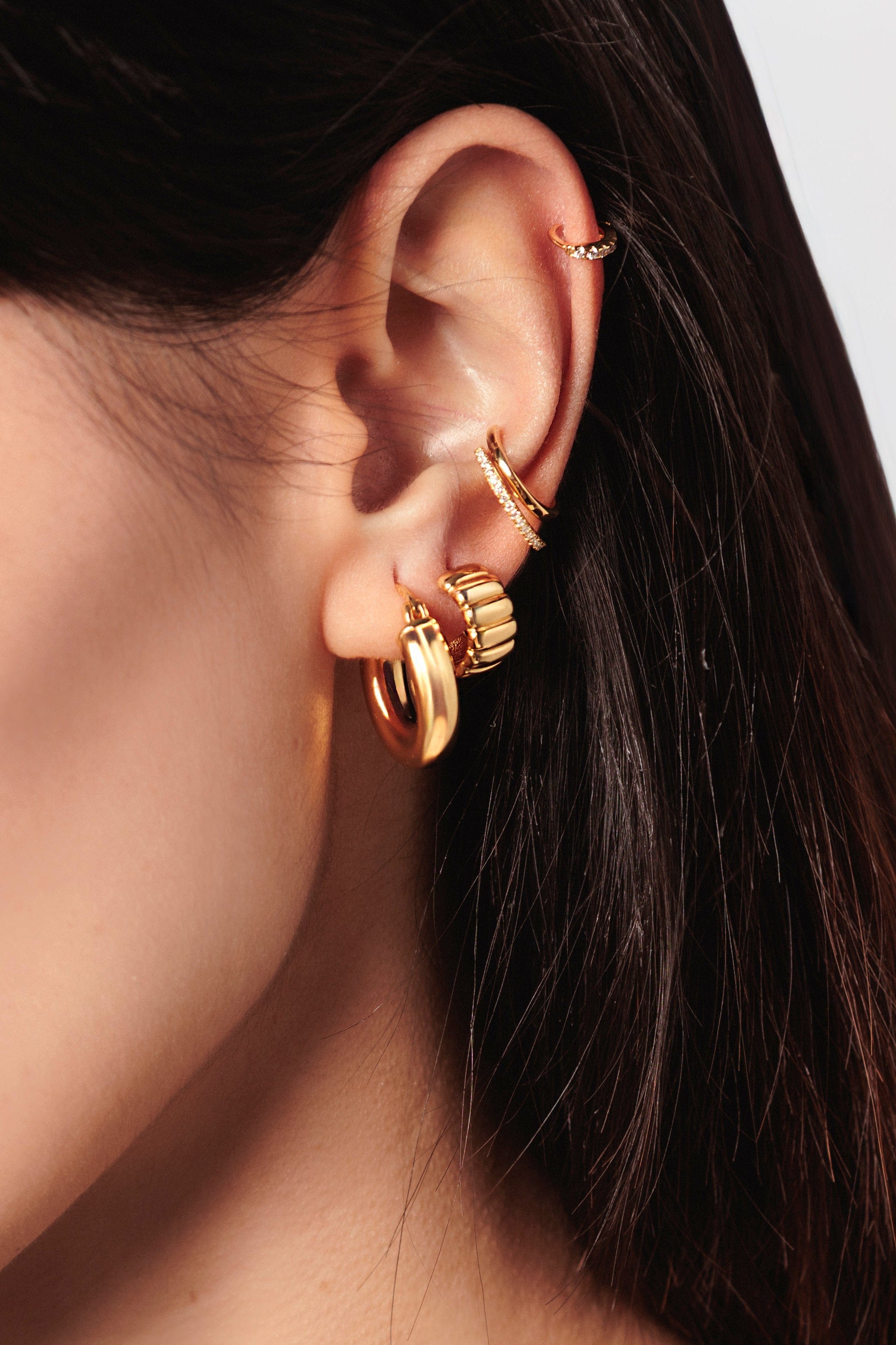 ellenoe Ohrringe 925 Sterling Silver / 18k vergoldet / Gold SMALL HOOPS LIVIA - OHRRINGE - 18K VERGOLDET