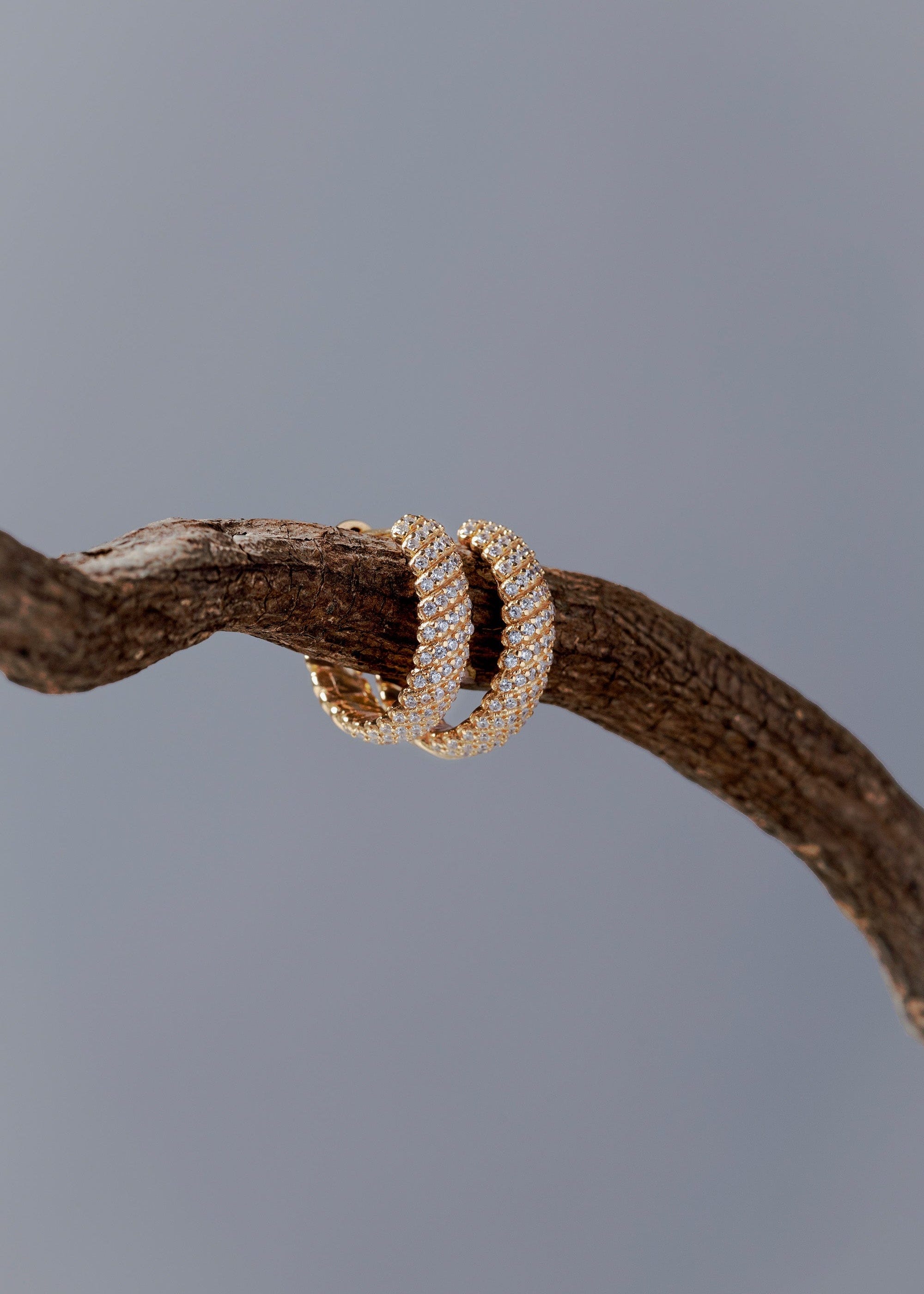ellenoe Ohrringe 925 Sterling Silver / 18K vergoldet / Zirkonien / Gold HOOPS RAHEL - OHRRINGE - 18K VERGOLDET