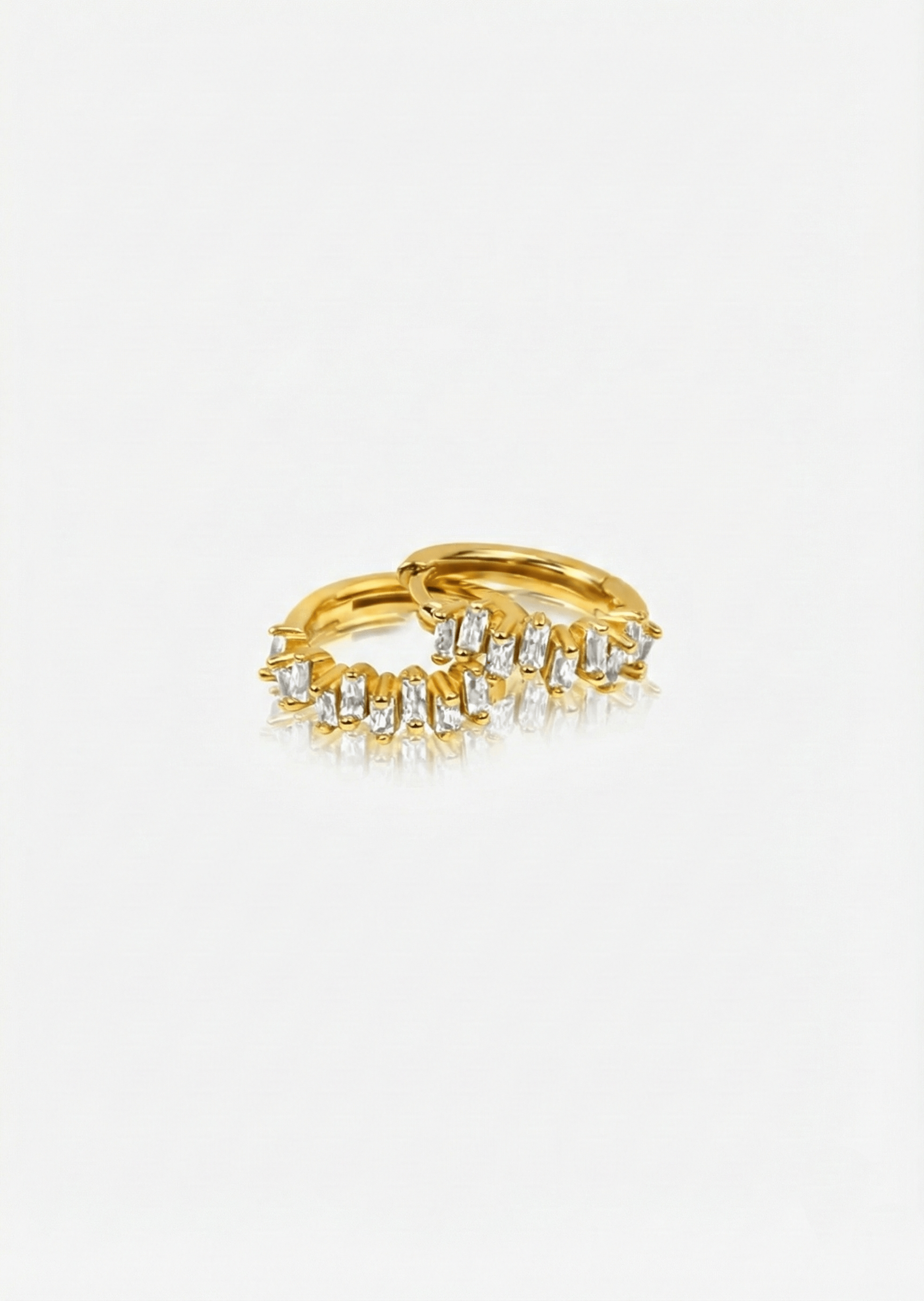 ellenoe Ohrringe 925 Sterling Silver / 18K vergoldet / Zirkonien / Gold SMALL HOOPS ANNA - OHRRINGE - 18K VERGOLDET