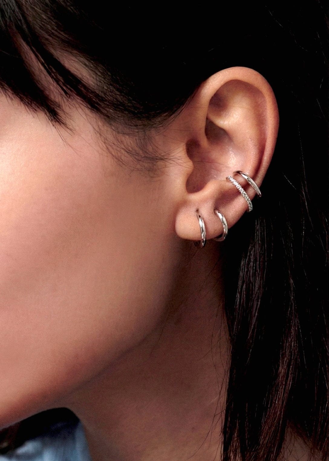 ellenoe Ohrringe 925 Sterling Silver SMALL HOOPS NADJA - OHRRINGE