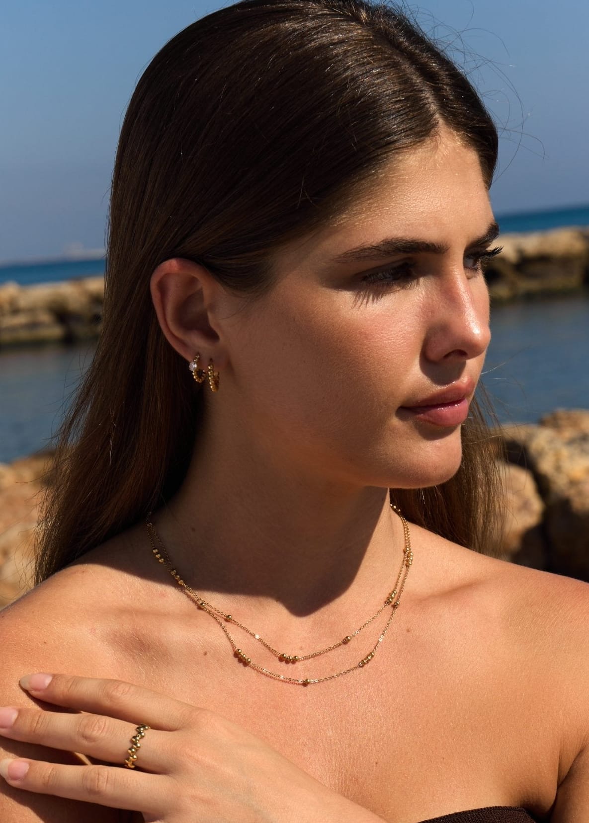 ellenoe Ohrringe Gold HOOPS STELLA - OHRRINGE - EDELSTAHL 18K VERGOLDET