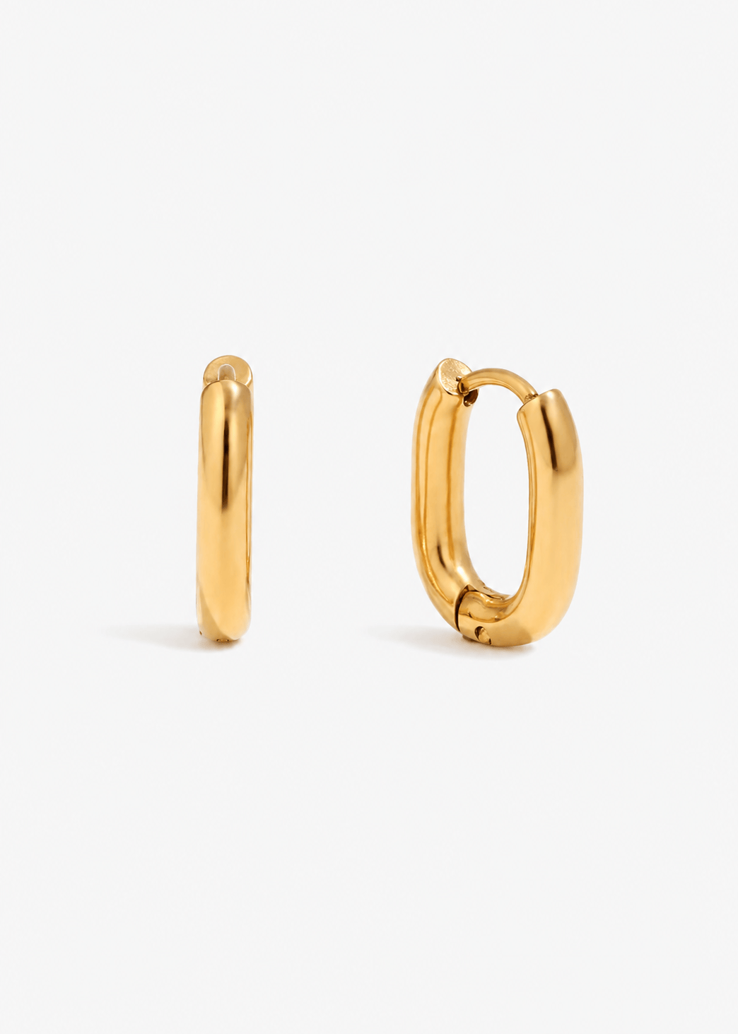 ellenoe Ohrringe Gold OVAL HOOPS SIMONE - OHRRINGE - EDELSTAHL 18K VERGOLDET