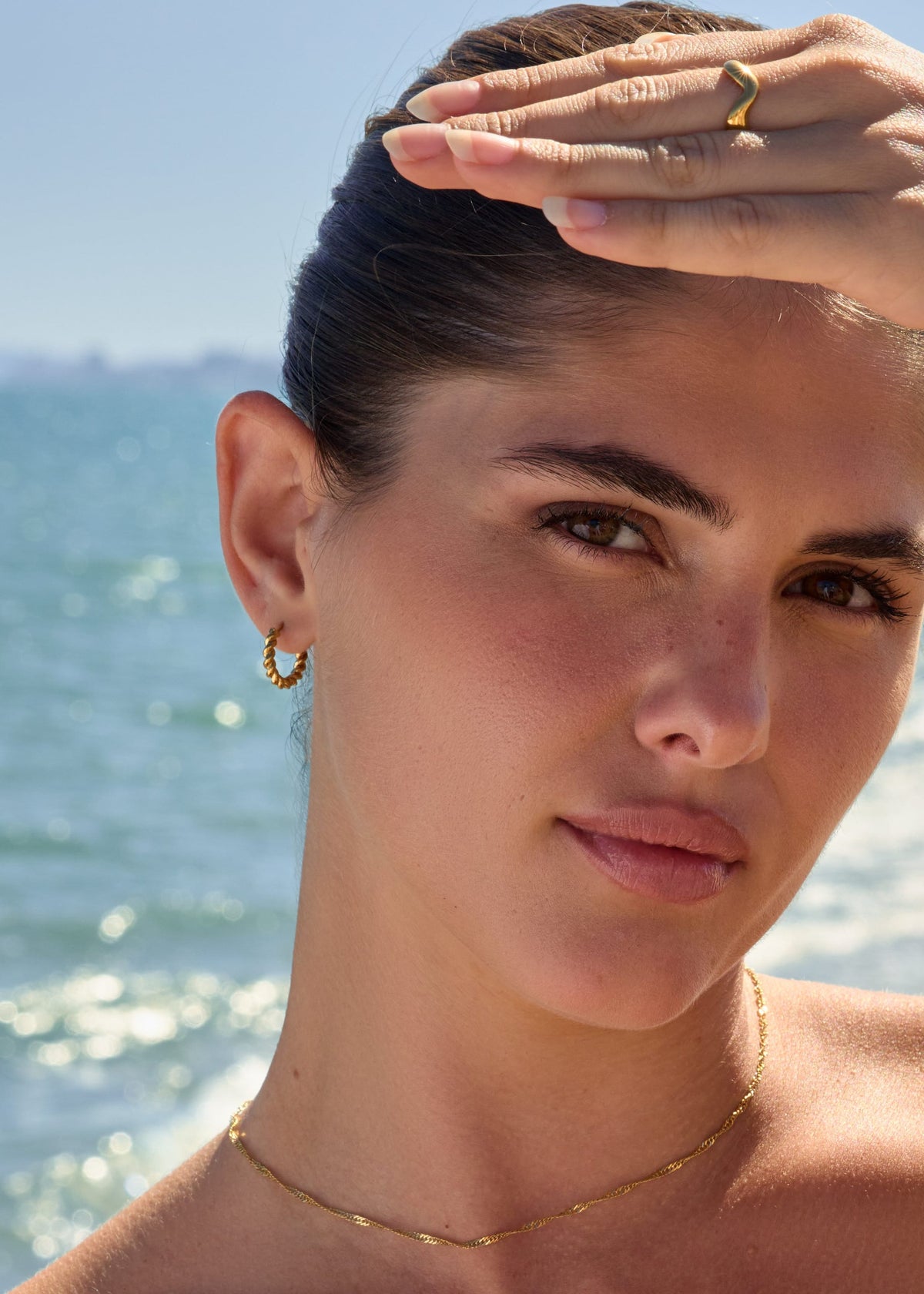 ellenoe Ohrringe Gold TWIST HOOPS JOHANNA - OHRRINGE - EDELSTAHL 18K VERGOLDET