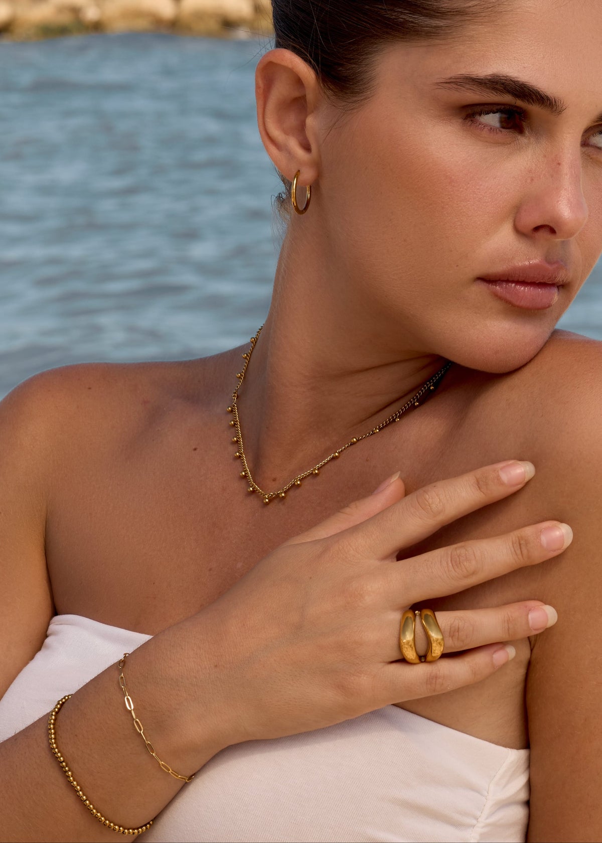 ellenoe Ohrringe HOOPS TINA - OHRRINGE - EDELSTAHL 18K VERGOLDET