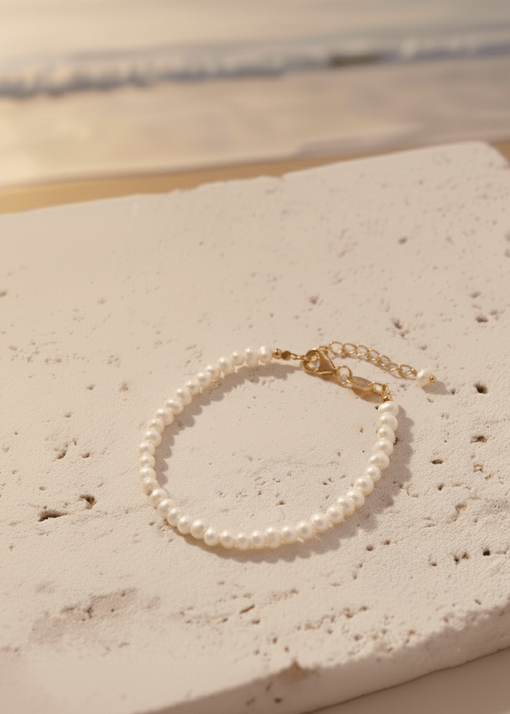 ellenoe Perlenarmband 925 Sterling Silver / 18K vergoldet / Natürliche Perlen / Gold PERLENARMBAND ANJA - ARMBÄNDER - 18K VERGOLDET