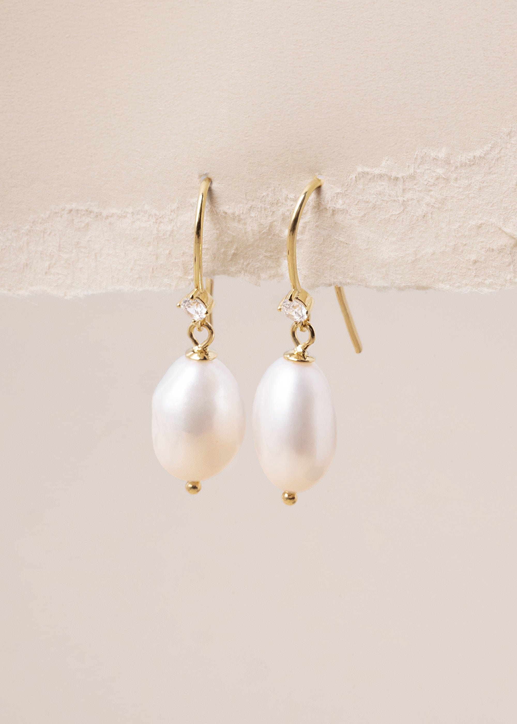 ellenoe Perlenohrringe 925 Sterling Silver / 18K vergoldet / Natürliche Perlen / Gold PERLENOHRRINGE ANGELA - OHRRINGE - 18K VERGOLDET