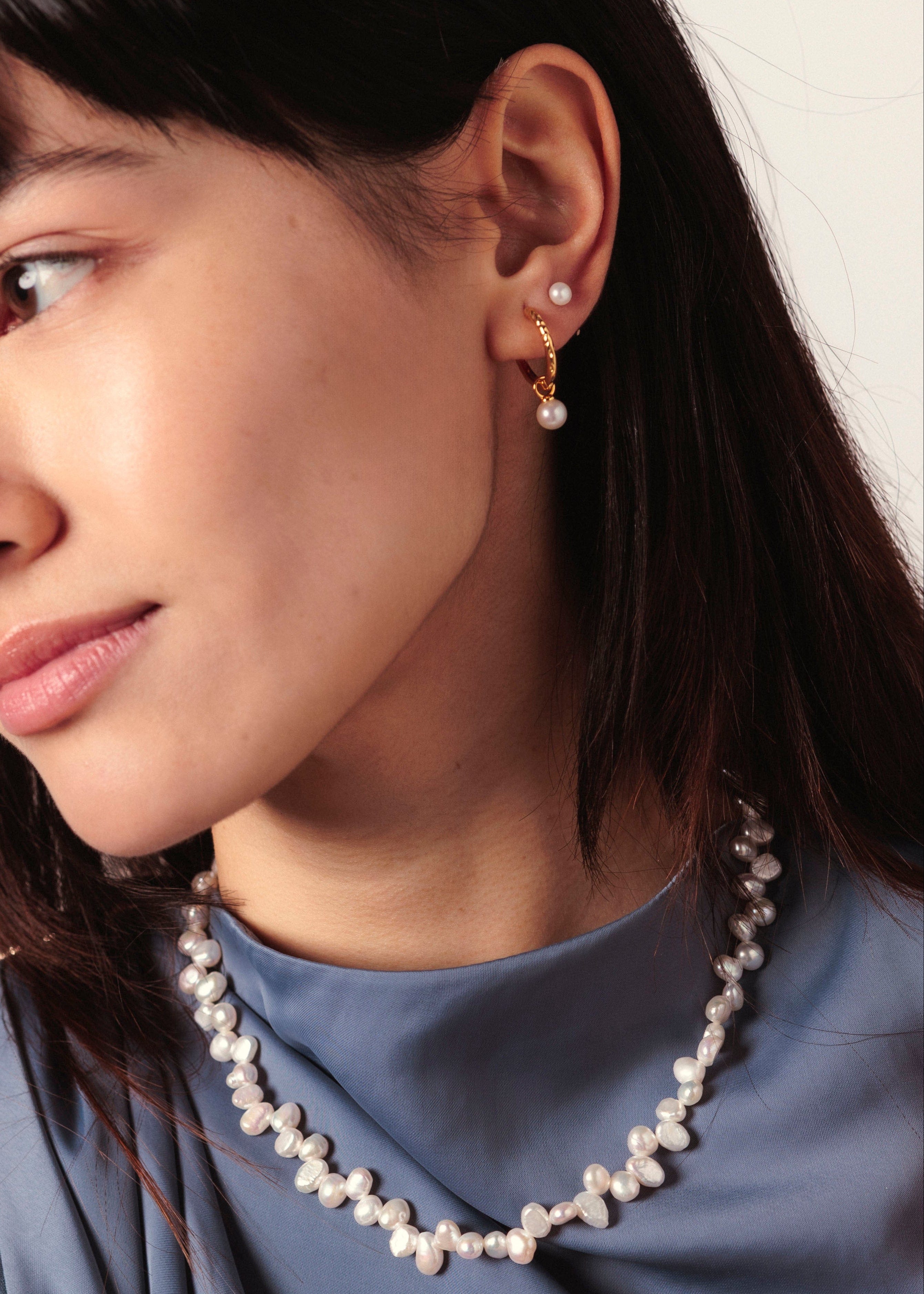 ellenoe Perlenohrringe 925 Sterling Silver / 18k vergoldet / Natürliche Perlen / Gold PERLENOHRRINGE NICOLE - OHRRINGE - 18K VERGOLDET