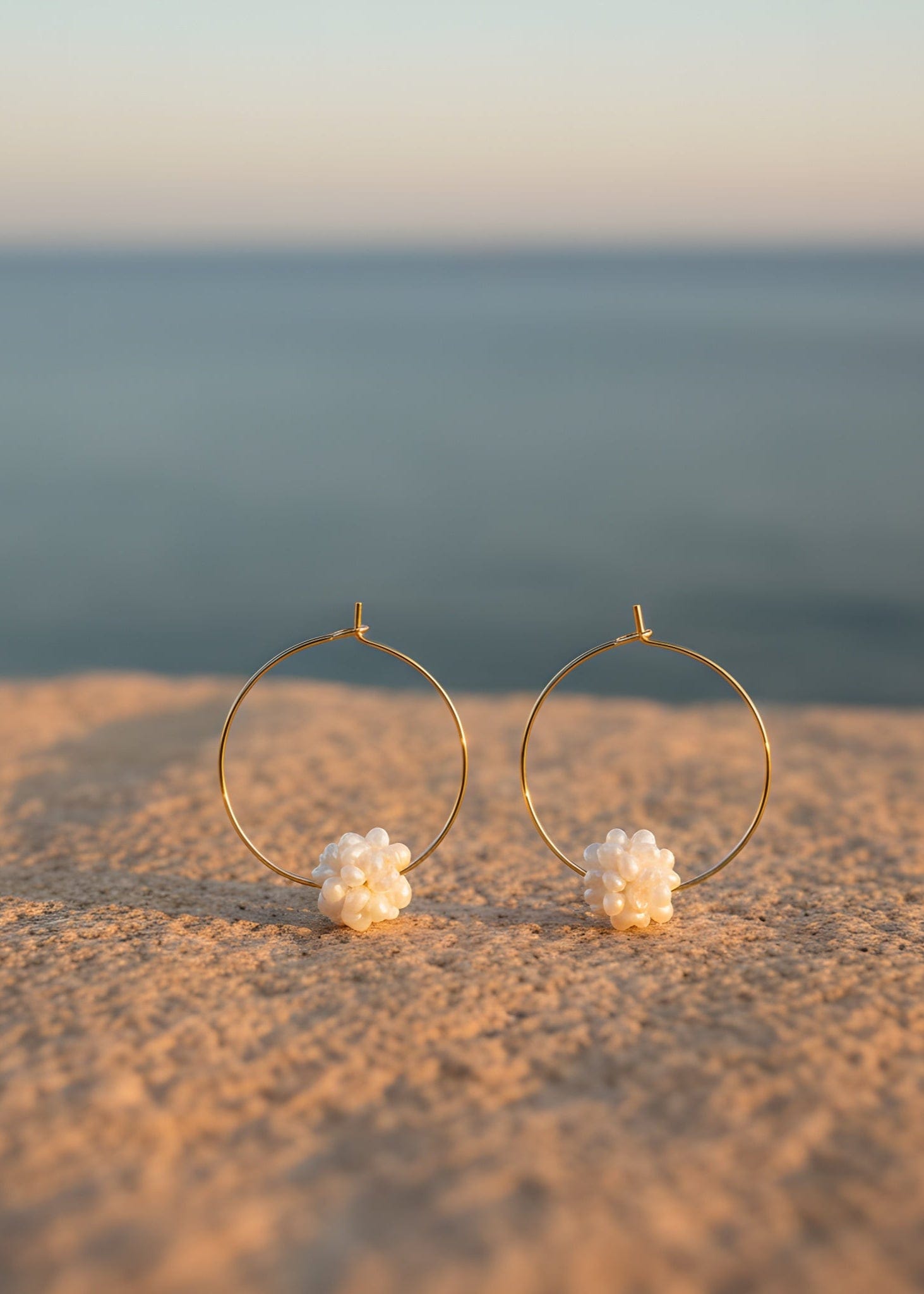 ellenoe Perlenohrringe Messing / 18K vergoldet / Natürliche Perlen / Gold PERLENOHRRINGE MIA - OHRRINGE - 18K VERGOLDET