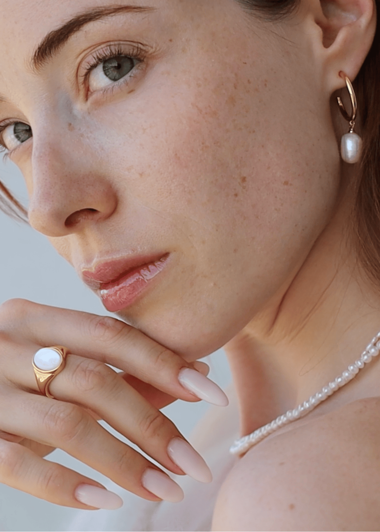 ellenoe Ringe 50-52 / 18K vergoldet / Perlmutt / Gold PERLMUTT-RING SOLEIL - RINGE - 18K VERGOLDET