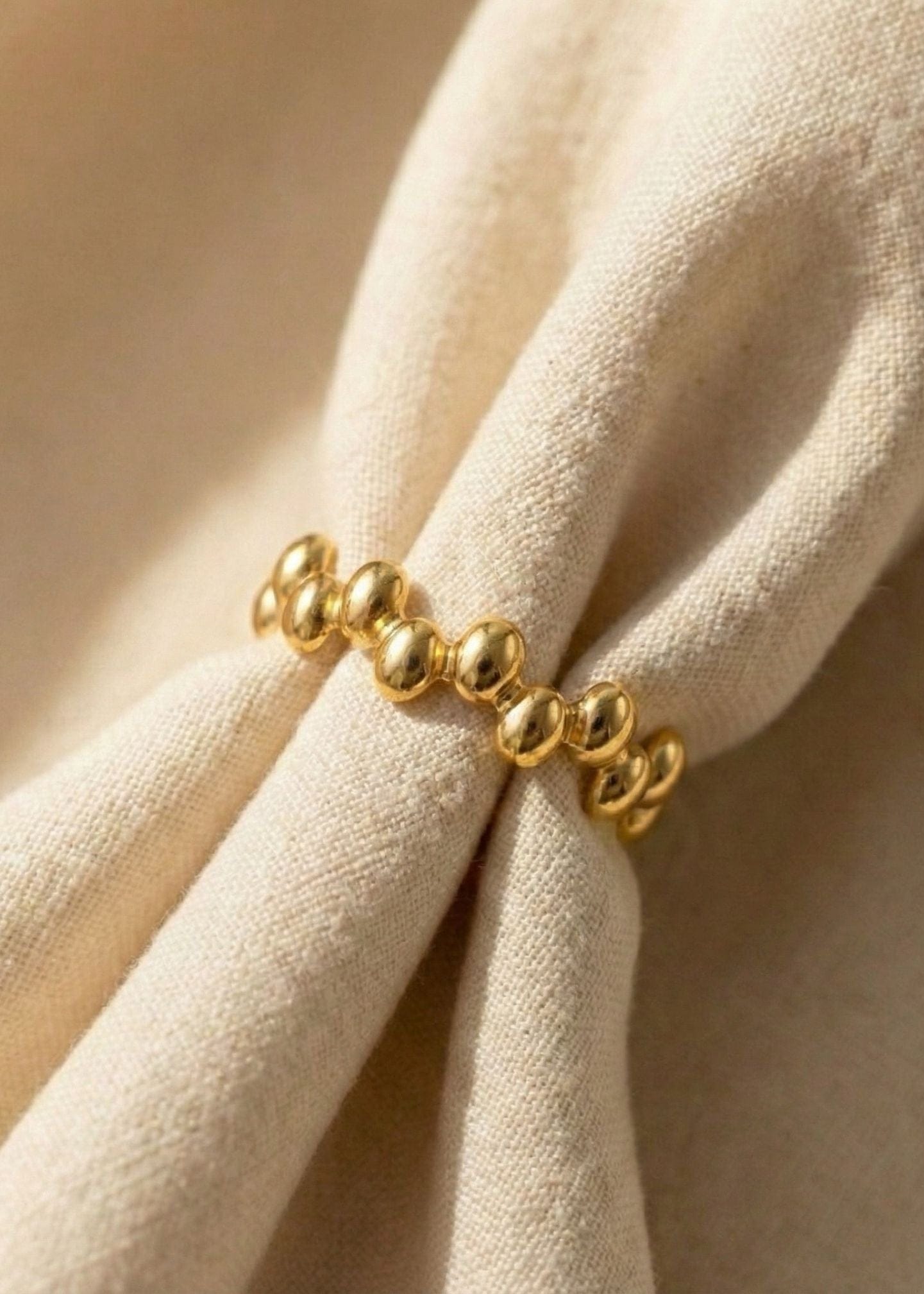 ellenoe Ringe Einheitsgrösse / 925 Sterling Silver / 18k vergoldet / Gold RING ANTONIA - VERSTELLBARE RINGE - 18K VERGOLDET