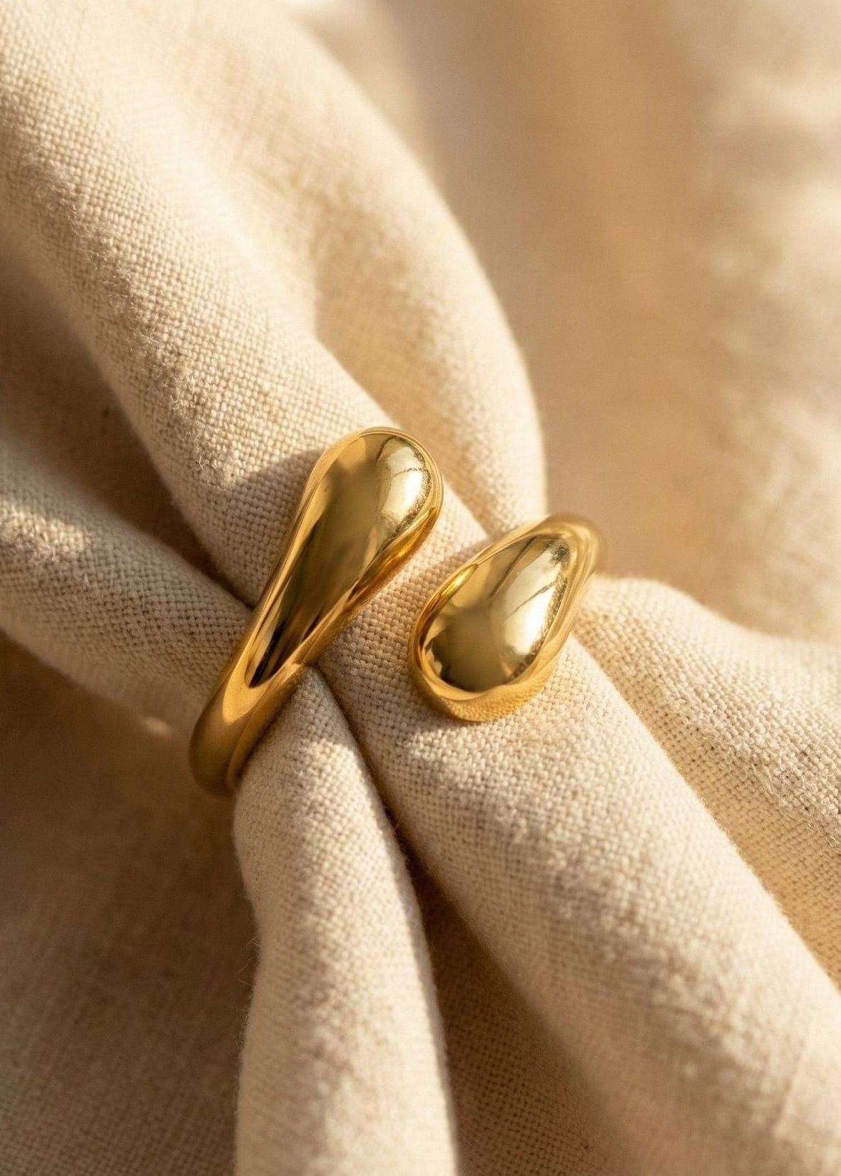 ellenoe Ringe Einheitsgrösse / 925 Sterling Silver / 18k vergoldet / Gold RING DEBORA - VERSTELLBARE RINGE - 18K VERGOLDET