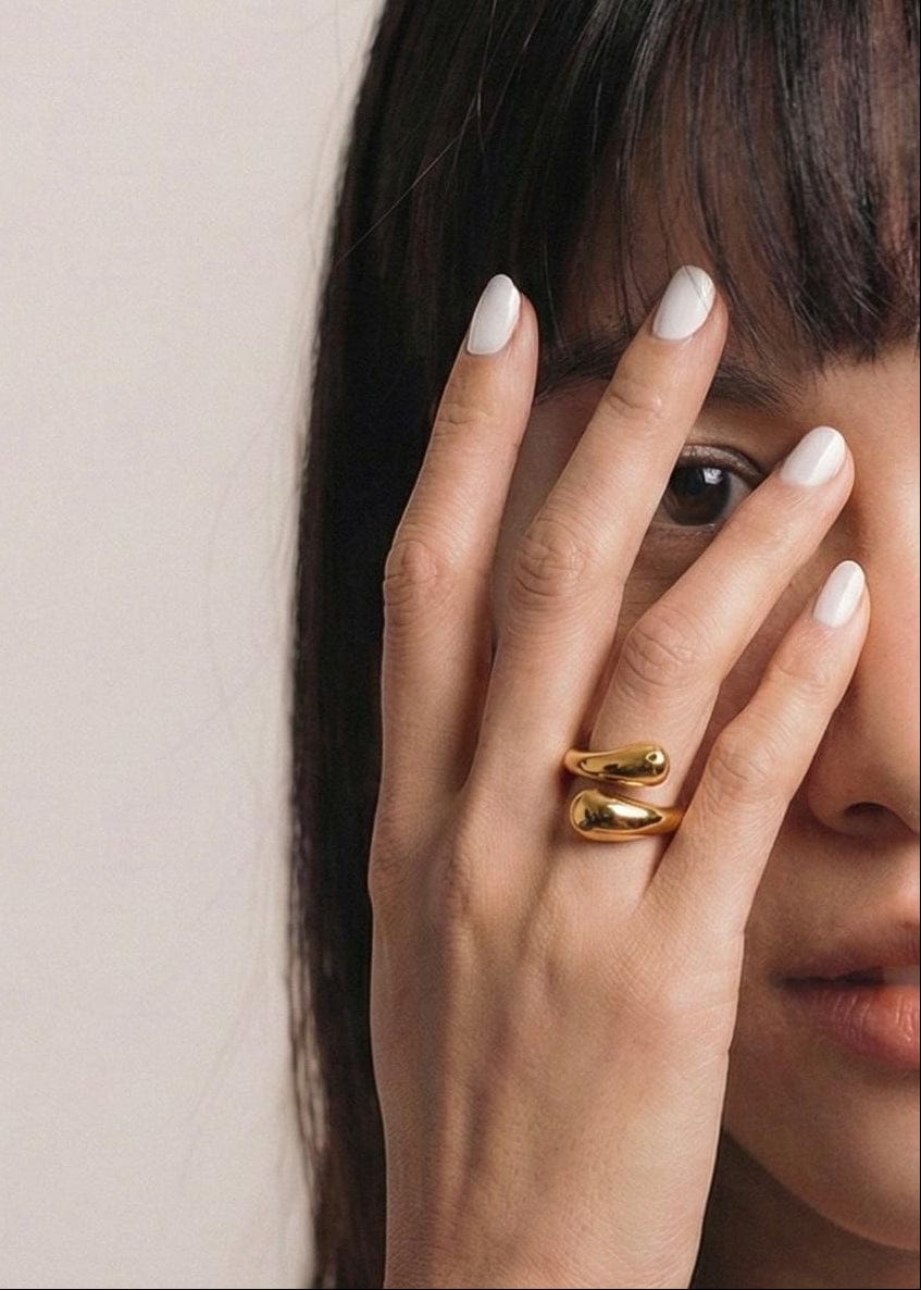 ellenoe Ringe Einheitsgrösse / 925 Sterling Silver / 18k vergoldet / Gold RING DEBORA - VERSTELLBARE RINGE - 18K VERGOLDET