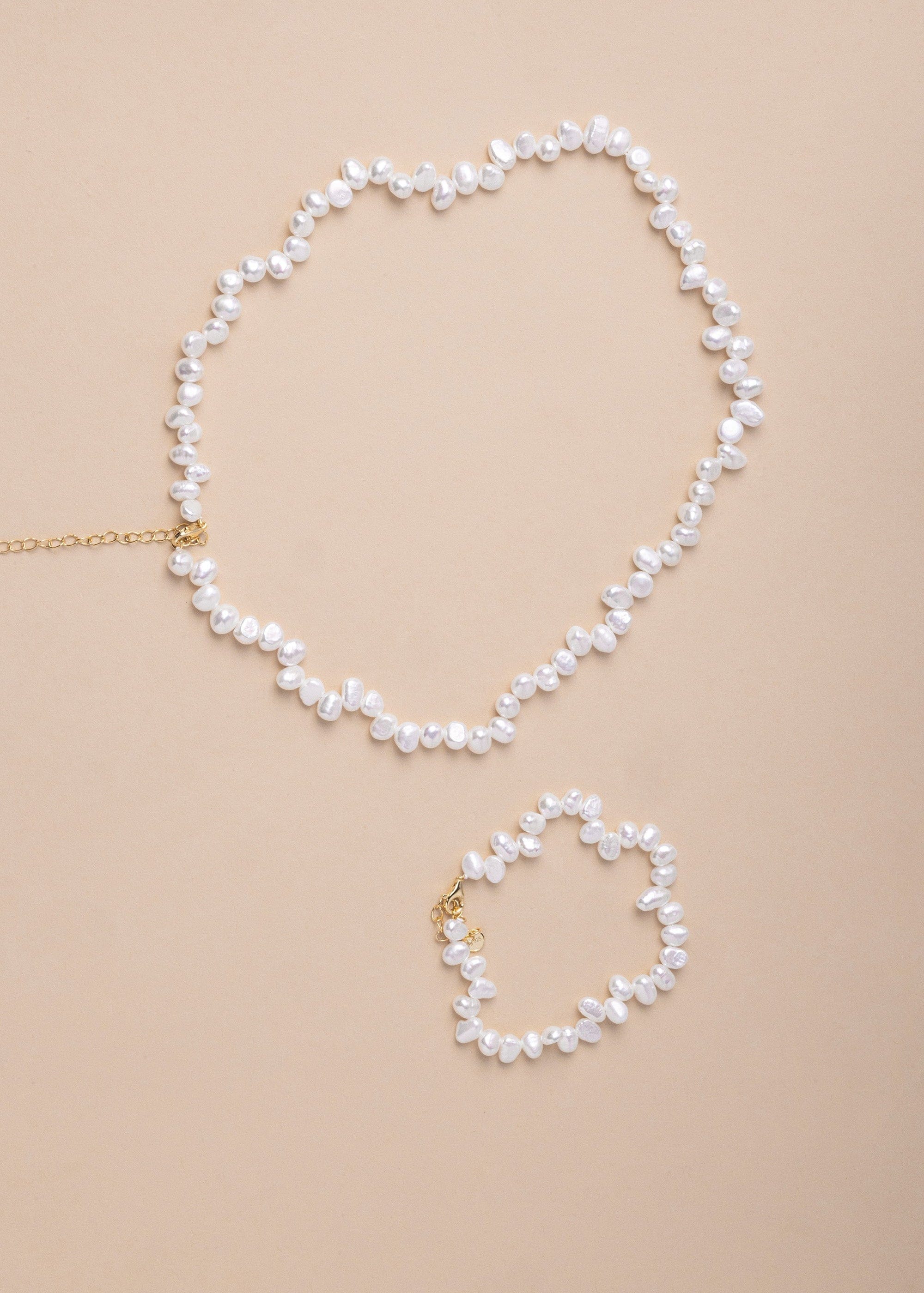 ellenoe SET AMELIA - ARMBAND UND HALSKETTE - 18K VERGOLDET