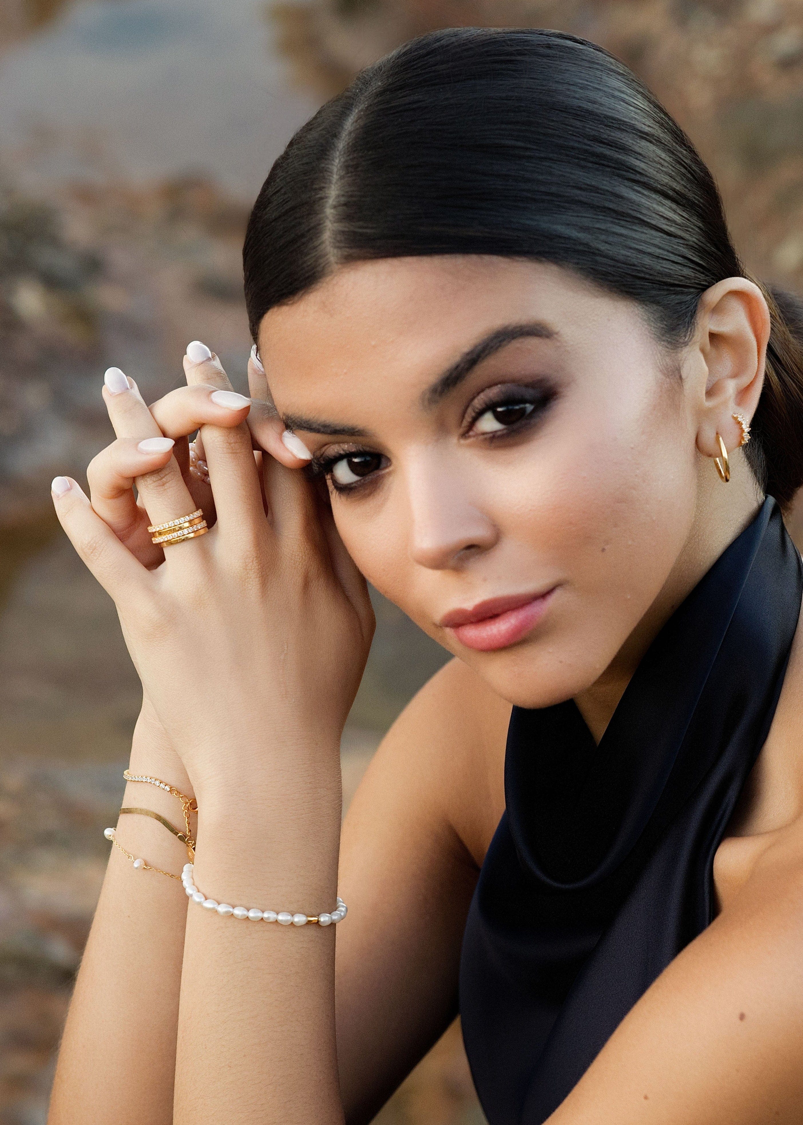 ellenoe Set SET MARINA - ARMBAND - HALSKETTE & RING - 18K VERGOLDET