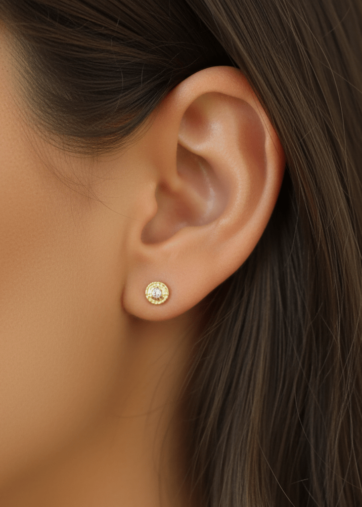 ellenoe Set SET NEGIN - HALSKETTE UND OHRSTECKER - 18K VERGOLDET