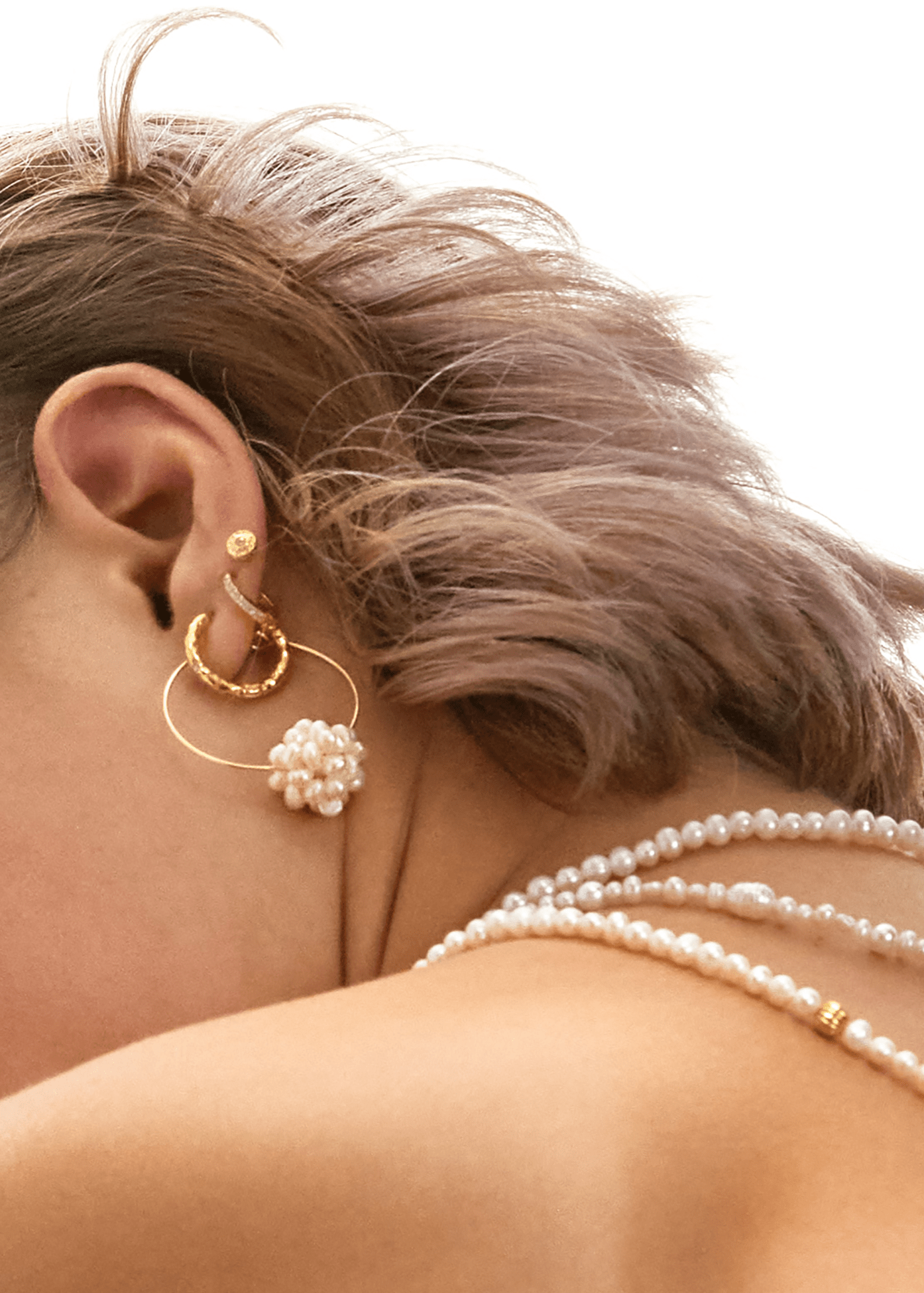 ellenoe Ohrringe 925 Sterling Silver / 18K vergoldet / Zirkonien / Gold HOOPS CHARLOTTE - OHRRINGE - 18K VERGOLDET