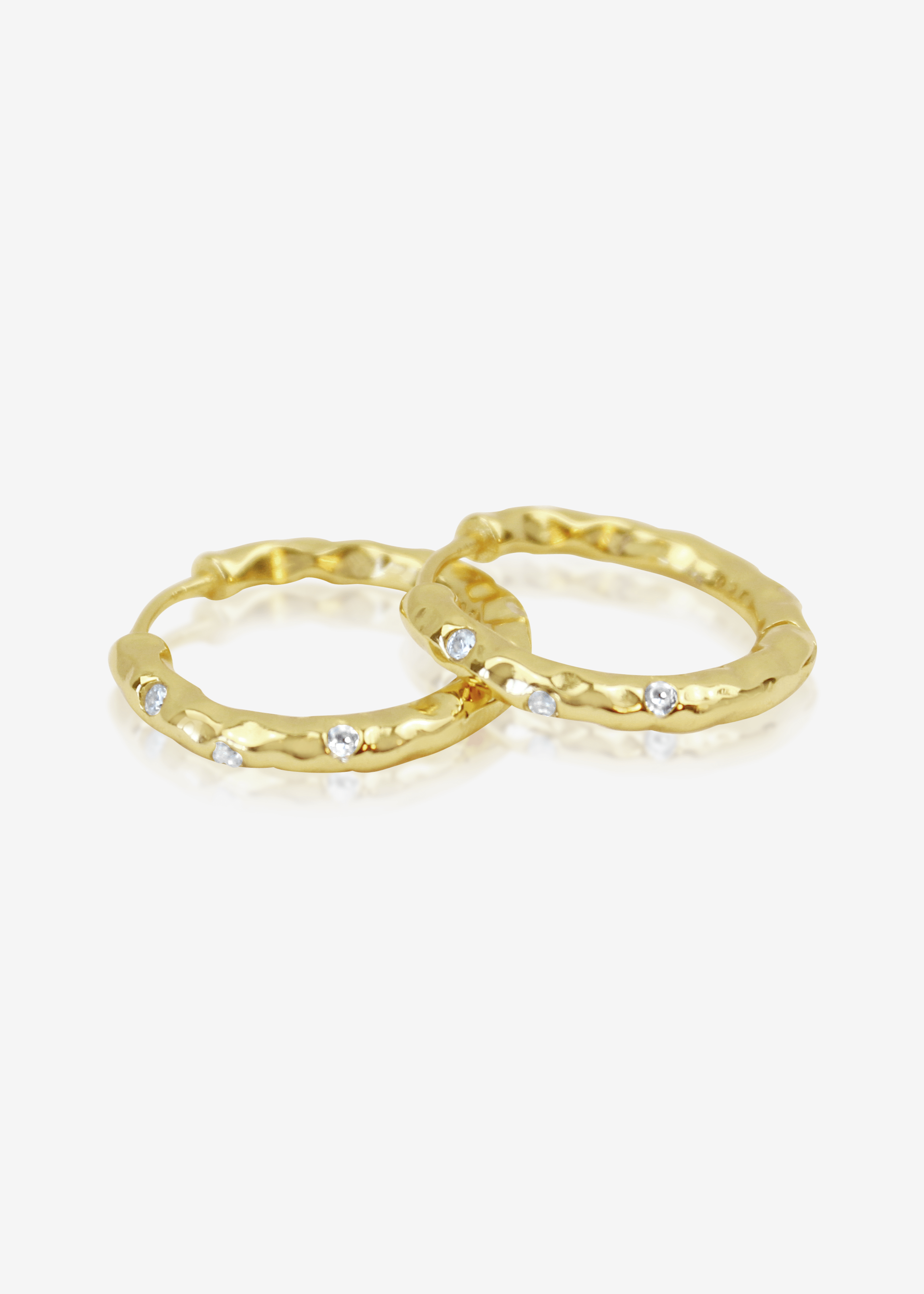 ellenoe Ohrringe 925 Sterling Silver / 18K vergoldet / Zirkonien / Gold HOOPS CHARLOTTE - OHRRINGE - 18K VERGOLDET