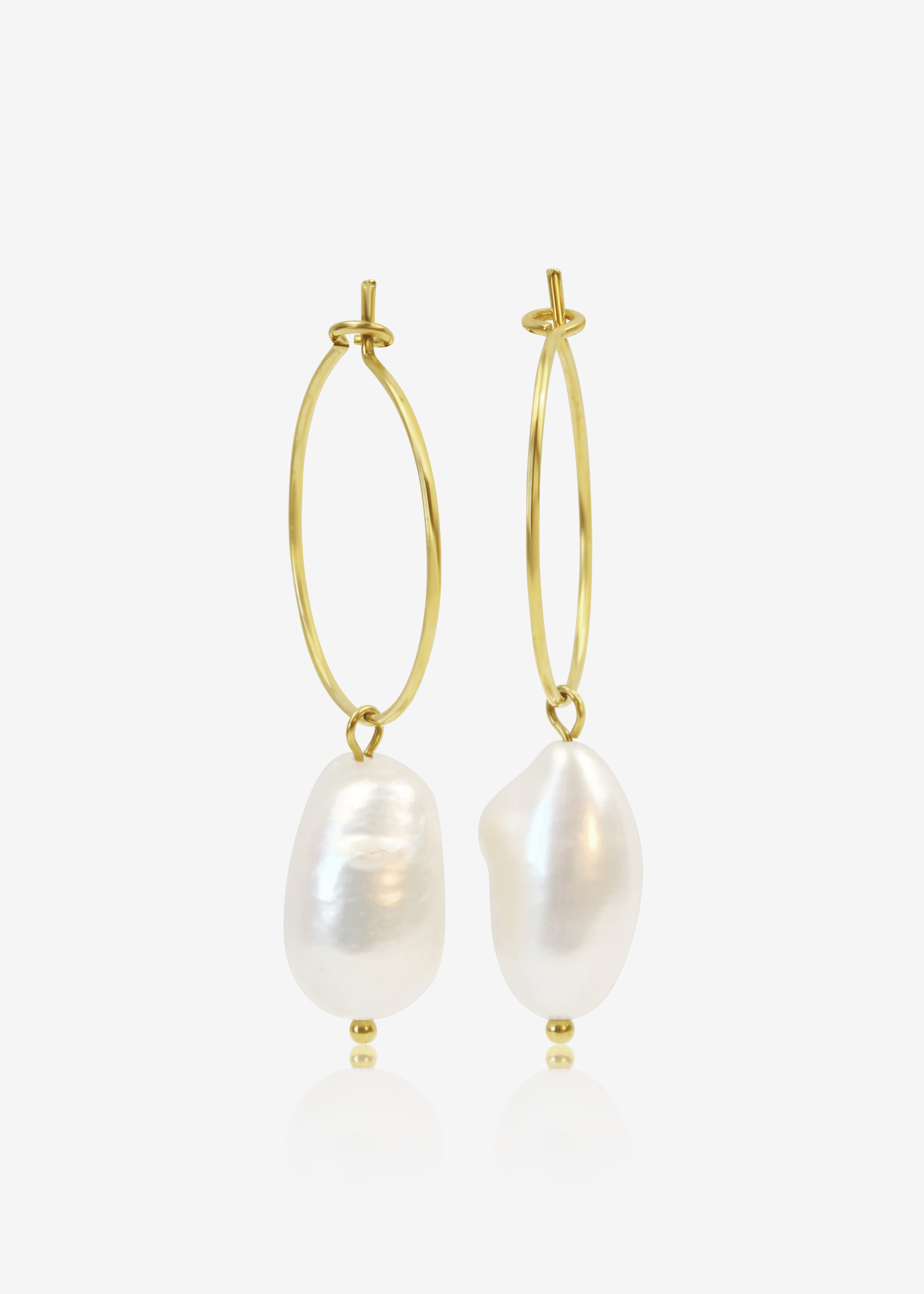 ellenoe Perlenohrringe Messing / 18K vergoldet / Natürliche Perlen / Gold PERLENOHRRINGE AMELIE - OHRRINGE - 18KN VERGOLDET