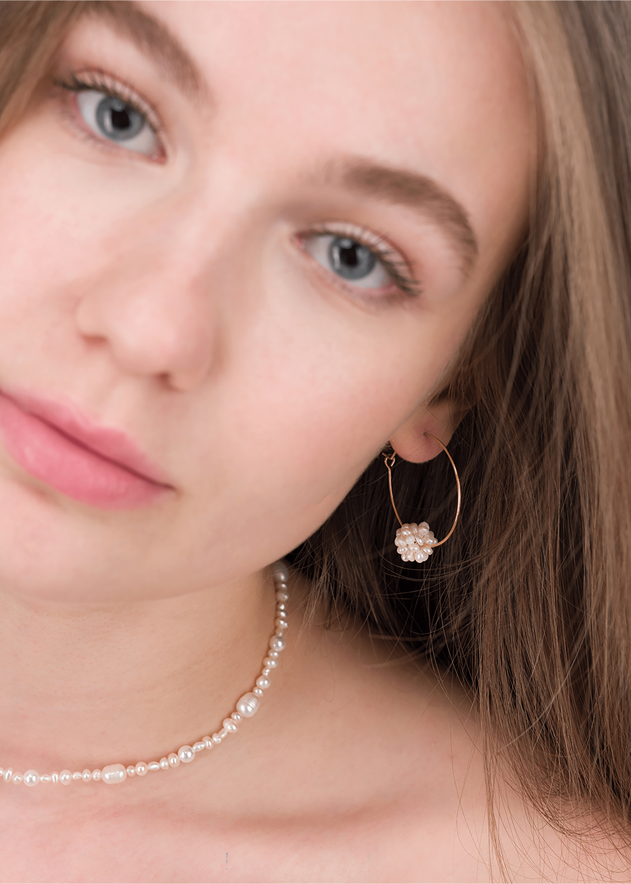 ellenoe Perlenohrringe Messing / 18K vergoldet / Natürliche Perlen / Gold PERLENOHRRINGE MIA - OHRRINGE - 18K VERGOLDET