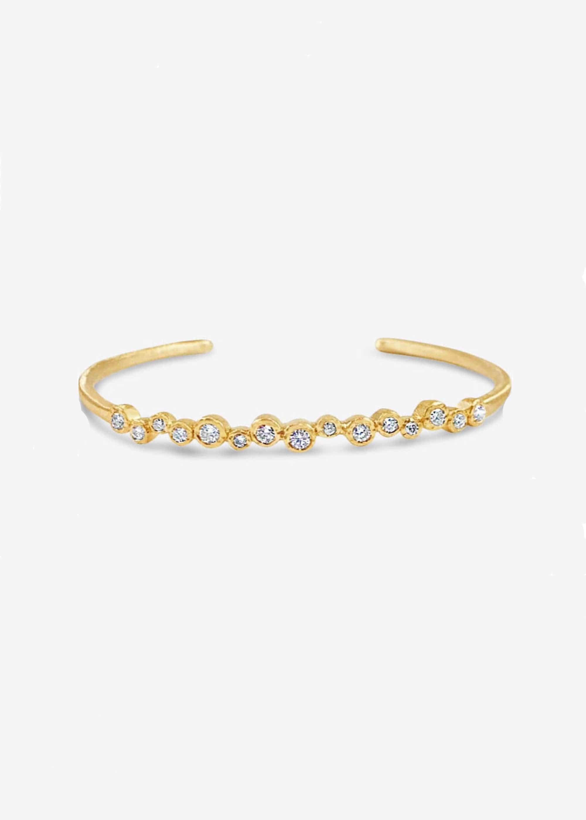 ellenoe Armbänder 925 Sterling Silver / 18K vergoldet / Zirkonien / Gold ARMREIF DELIA - ARMBÄNDER - 18K VERGOLDET