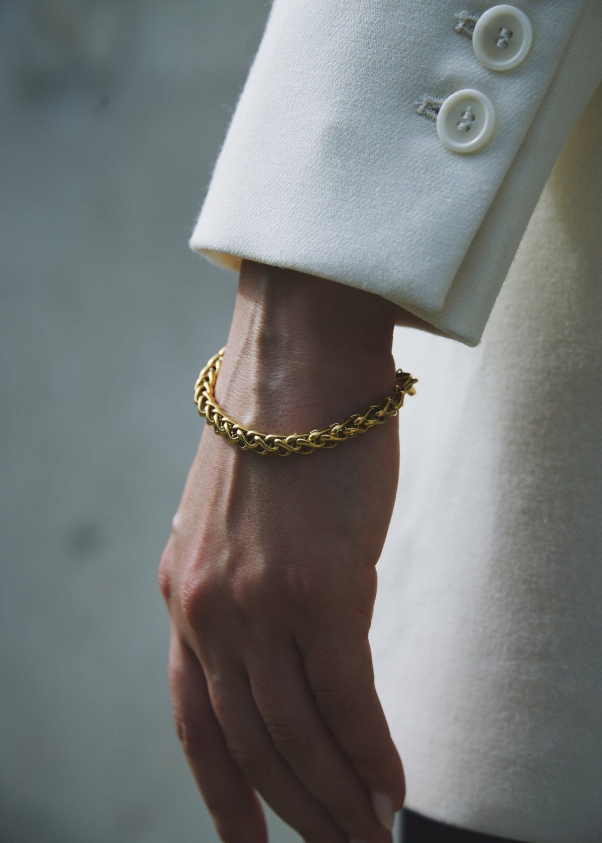 ellenoe Armbänder Edelstahl / 18k vergoldet / Gold CHUNKY ARMBAND ORNELLA - ARMBÄNDER - EDELSTAHL 18K VERGOLDET