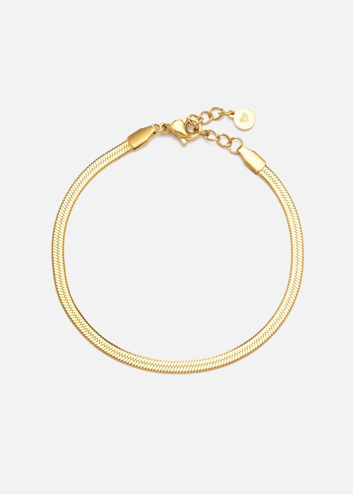 ellenoe Armbänder Gold HERRINGBONE ARMBAND FLAVIA - ARMBÄNDER - EDELSTAHL 18K VERGOLDET