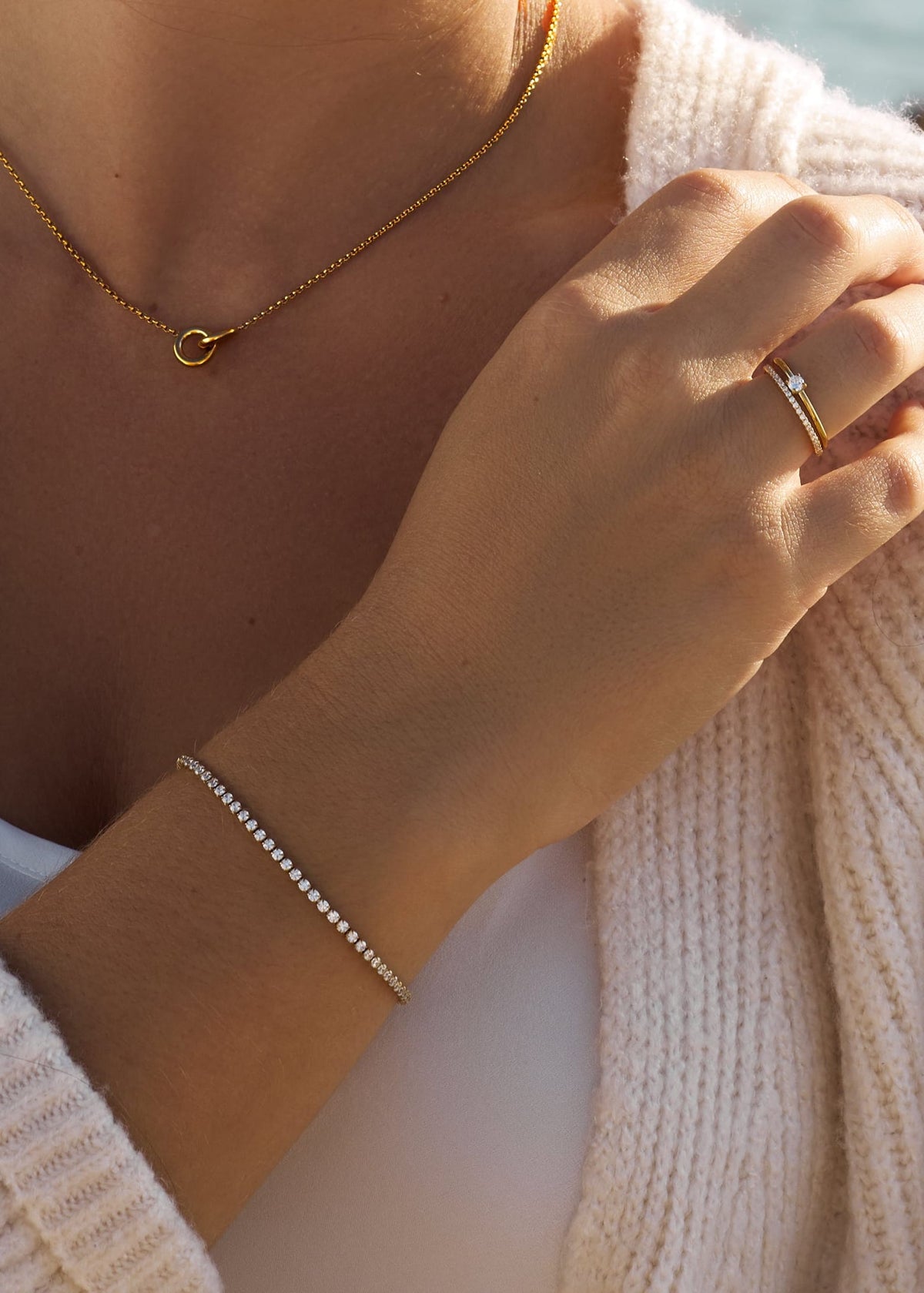 ellenoe Armbänder TENNIS ARMBAND ELENA – ARMBÄNDER – 18K VERGOLDET