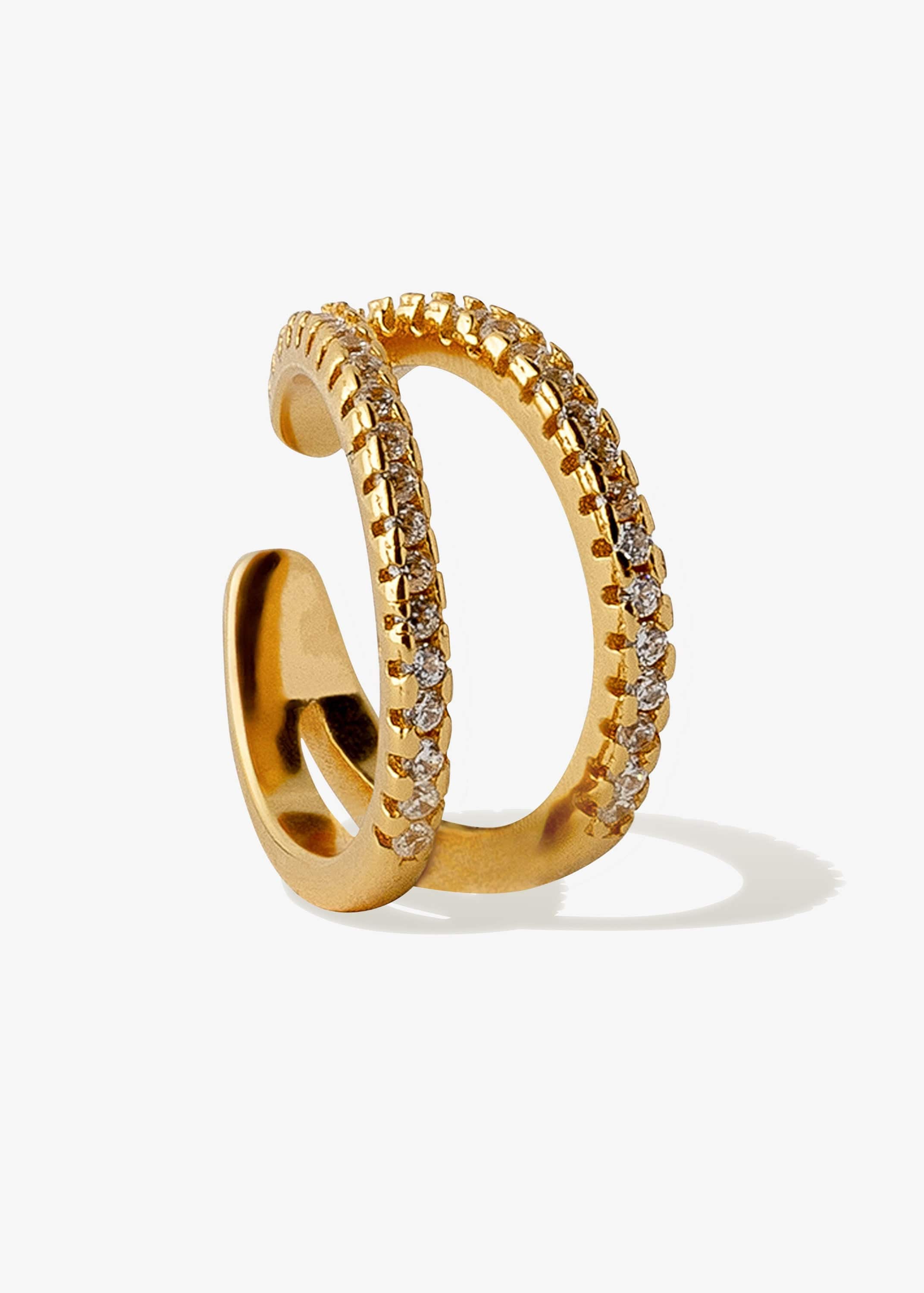 ellenoe Ear Cuff 925 Sterling Silver / 18k vergoldet / Zirkonien / Gold EAR CUFF ALINA - OHRRINGE - 18K VERGOLDET