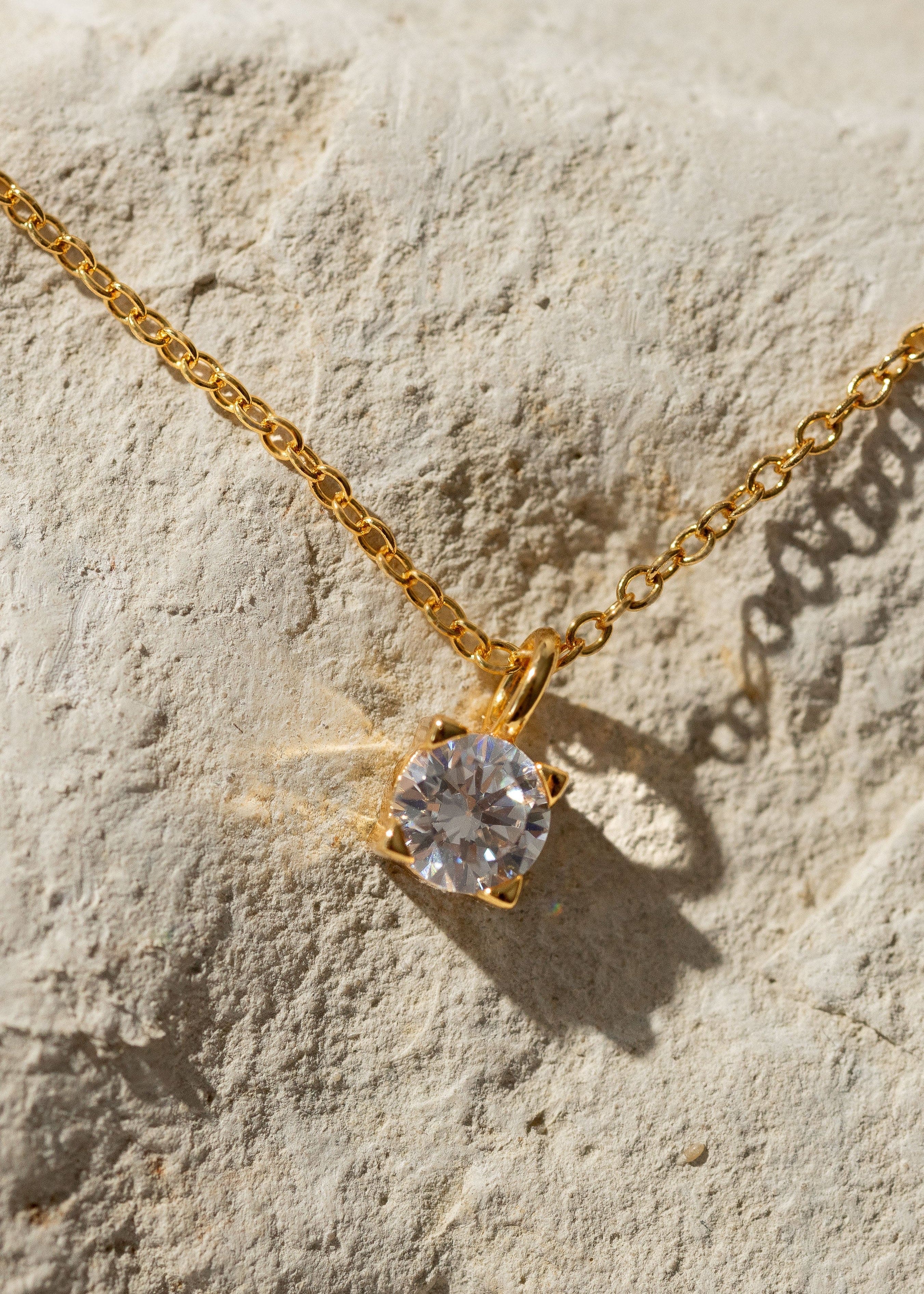 ellenoe Halskette 925 Sterling Silber / 18k vergoldet / Zirkonie / Gold HALSKETTE RUBY - HALSKETTEN - 18K VERGOLDET