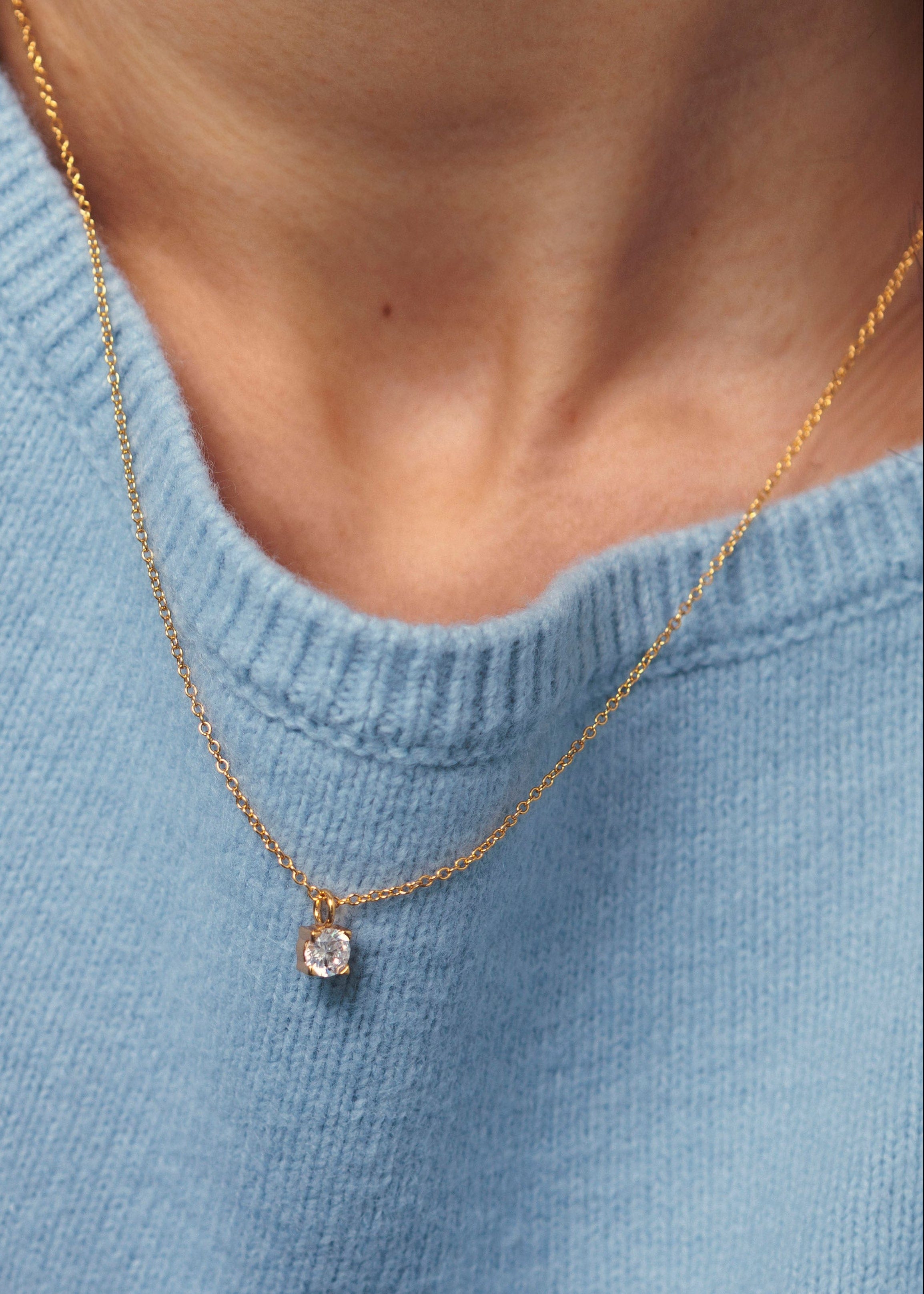 ellenoe Halskette 925 Sterling Silber / 18k vergoldet / Zirkonie / Gold HALSKETTE RUBY - HALSKETTEN - 18K VERGOLDET