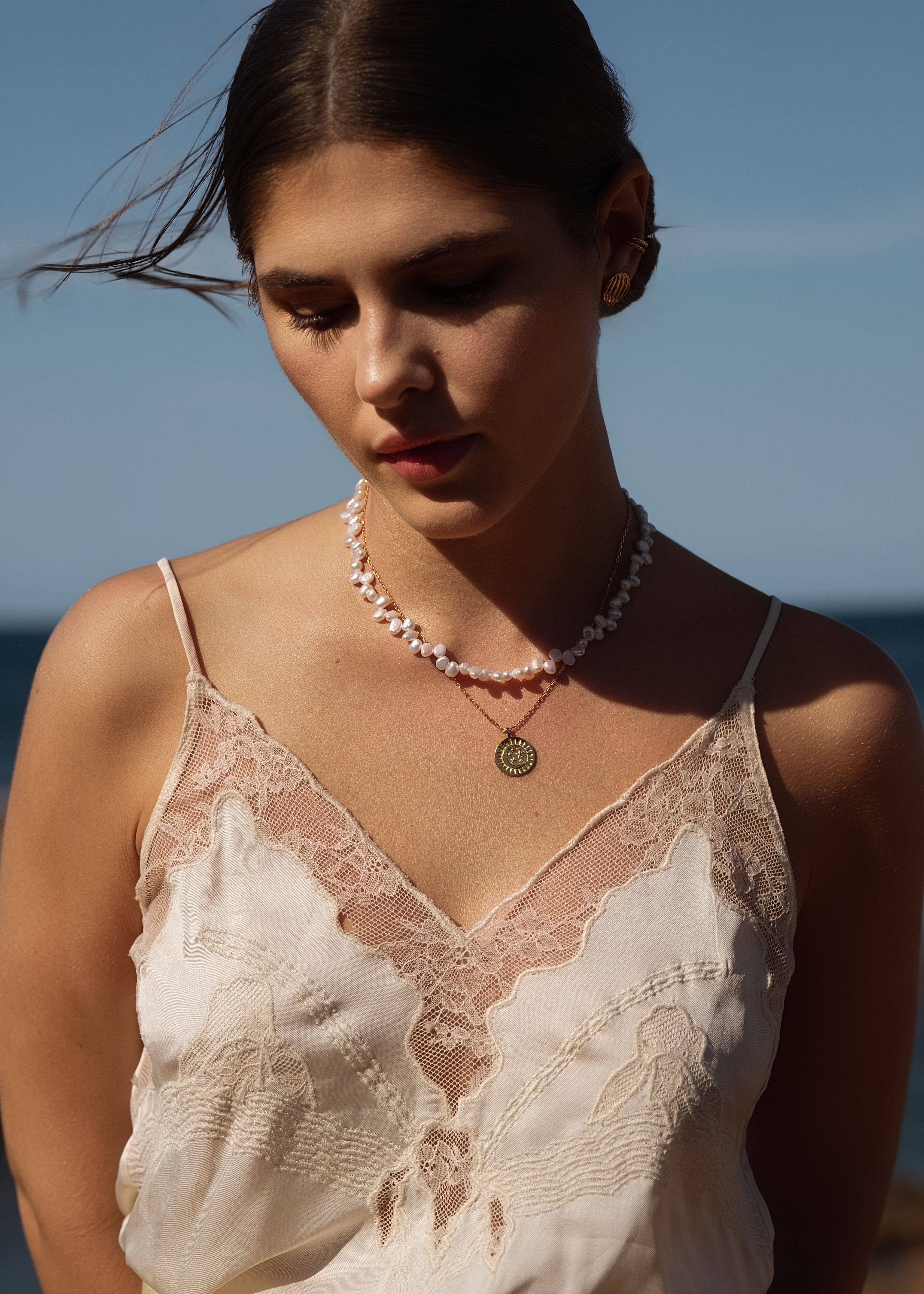 ellenoe Halskette 925 Sterling Silver / 18K vergoldet / Gold HALSKETTE LUNA - HALSKETTE - 18K VERGOLDET