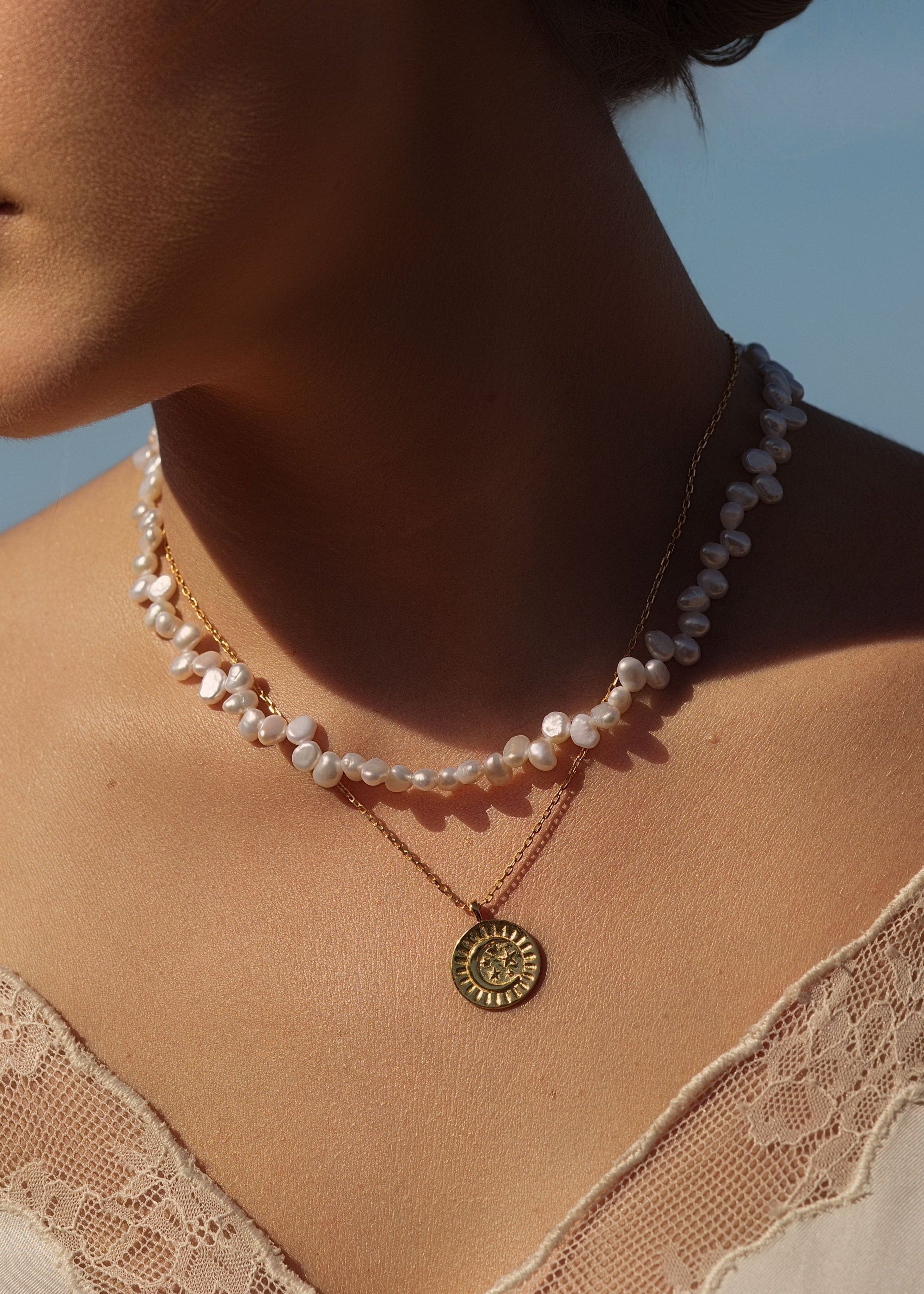 ellenoe Halskette 925 Sterling Silver / 18K vergoldet / Gold HALSKETTE LUNA - HALSKETTE - 18K VERGOLDET