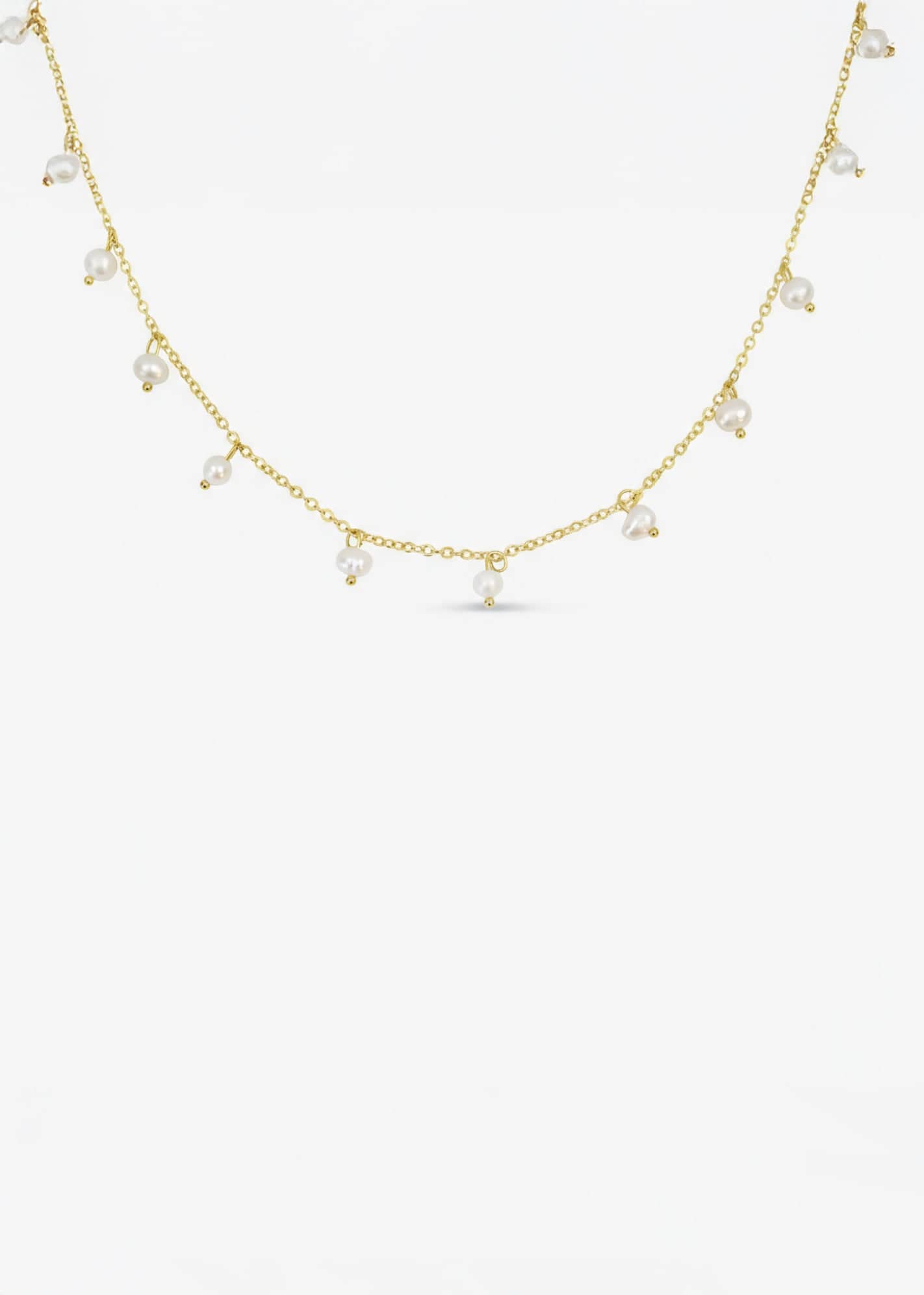 ellenoe Halskette 925 Sterling Silver / 18K vergoldet / Natürliche Perlen / Gold PERLENHALSKETTE ANNA - HALSKETTEN - 18K VERGOLDET