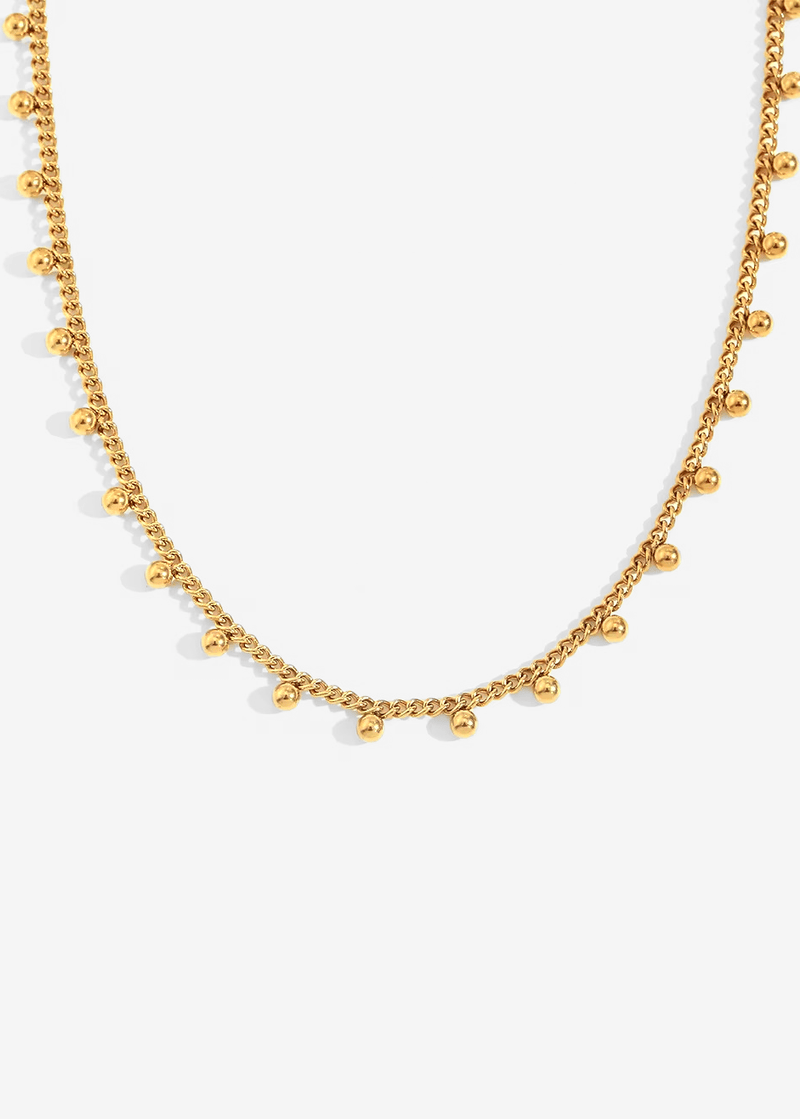 ellenoe Halskette DOT CHAIN HALSKETTE REBECCA - HALSKETTEN - EDELSTAHL 18K VERGOLDET