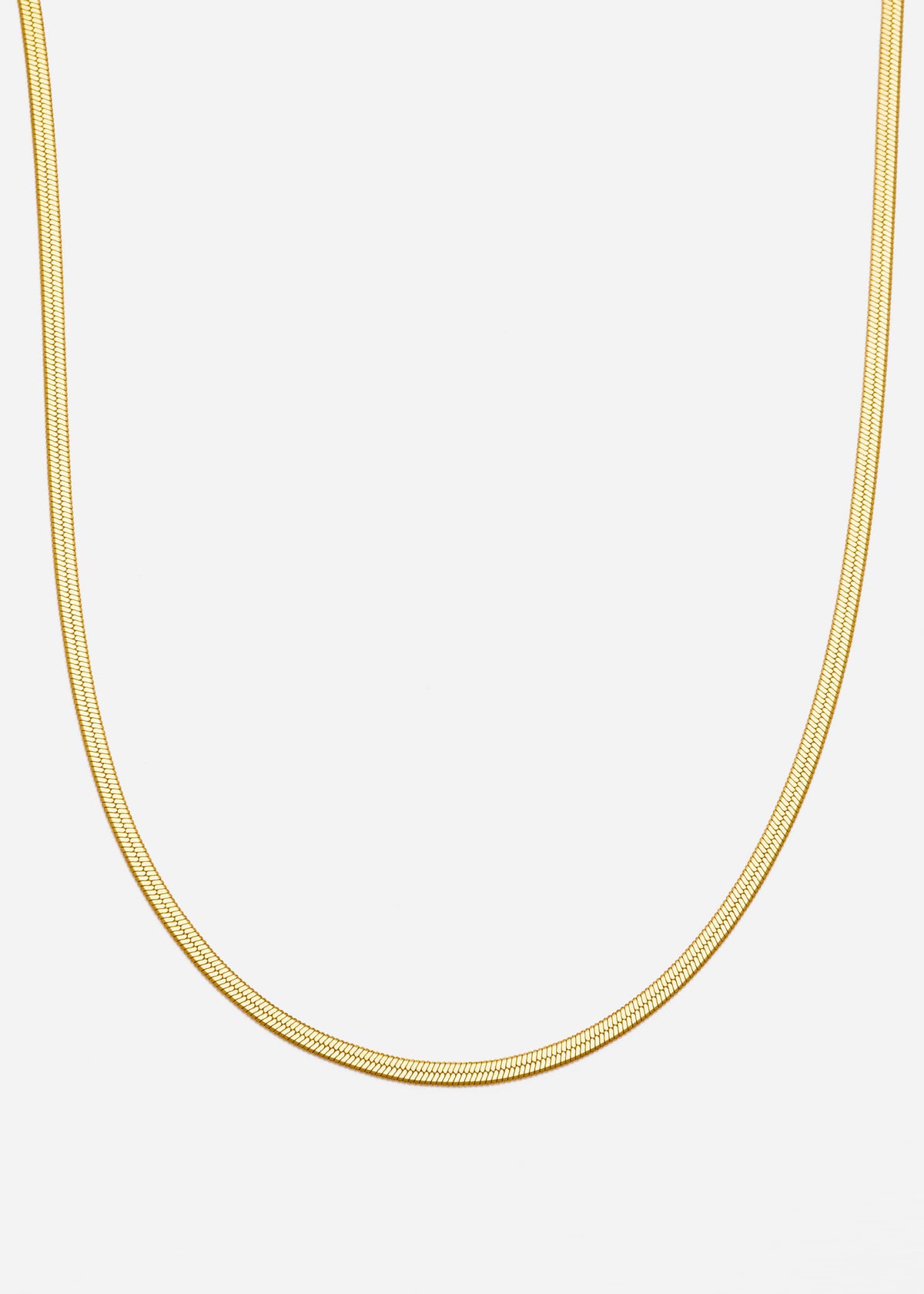 ellenoe Halskette Gold HERRINGBONE HALSKETTE FLAVIA - HALSKETTEN - EDELSTAHL 18K VERGOLDET