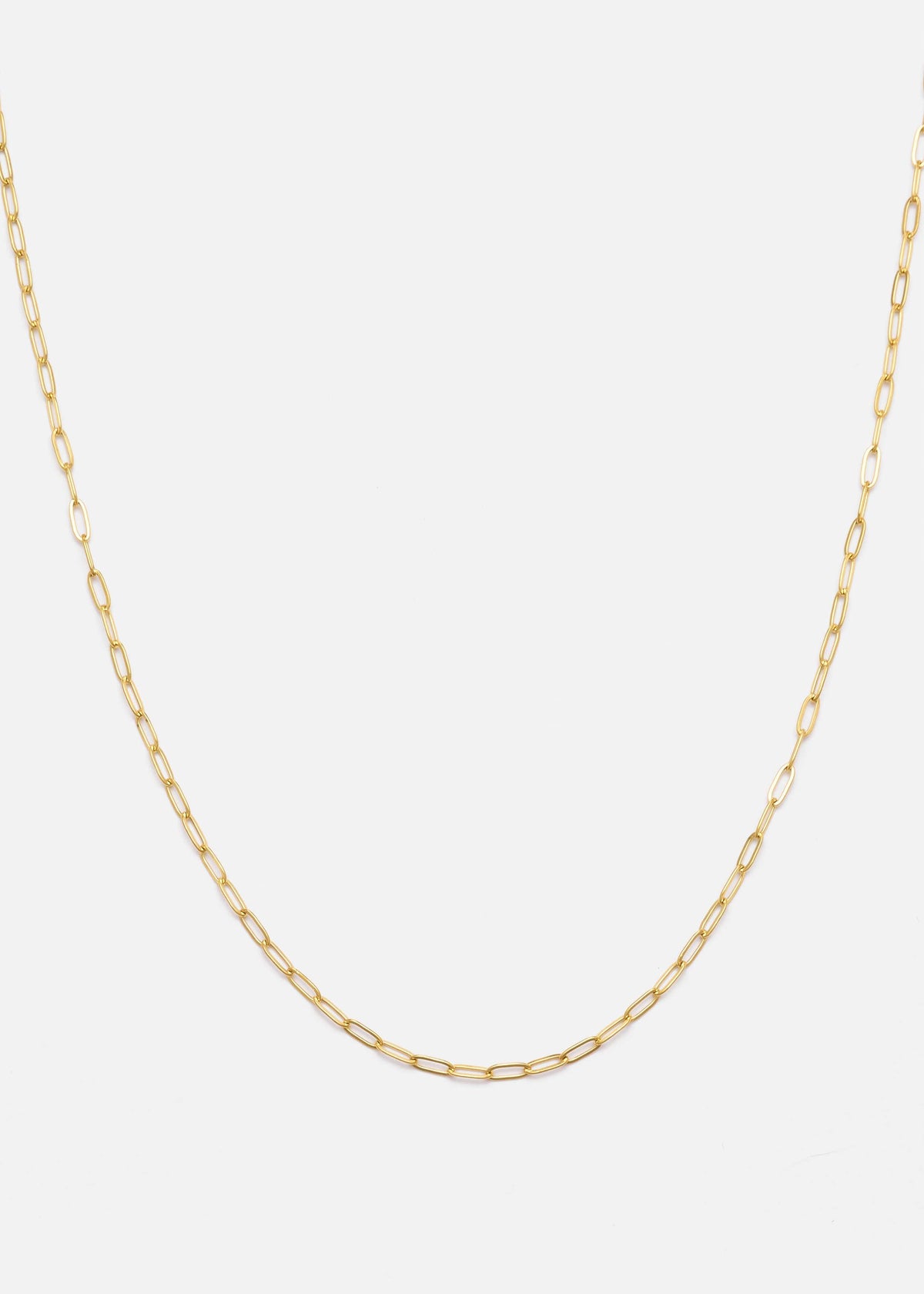 ellenoe Halskette Gold PAPERCLIP HALSKETTE SILVIA - HALSKETTEN - EDELSTAHL 18K VERGOLDET
