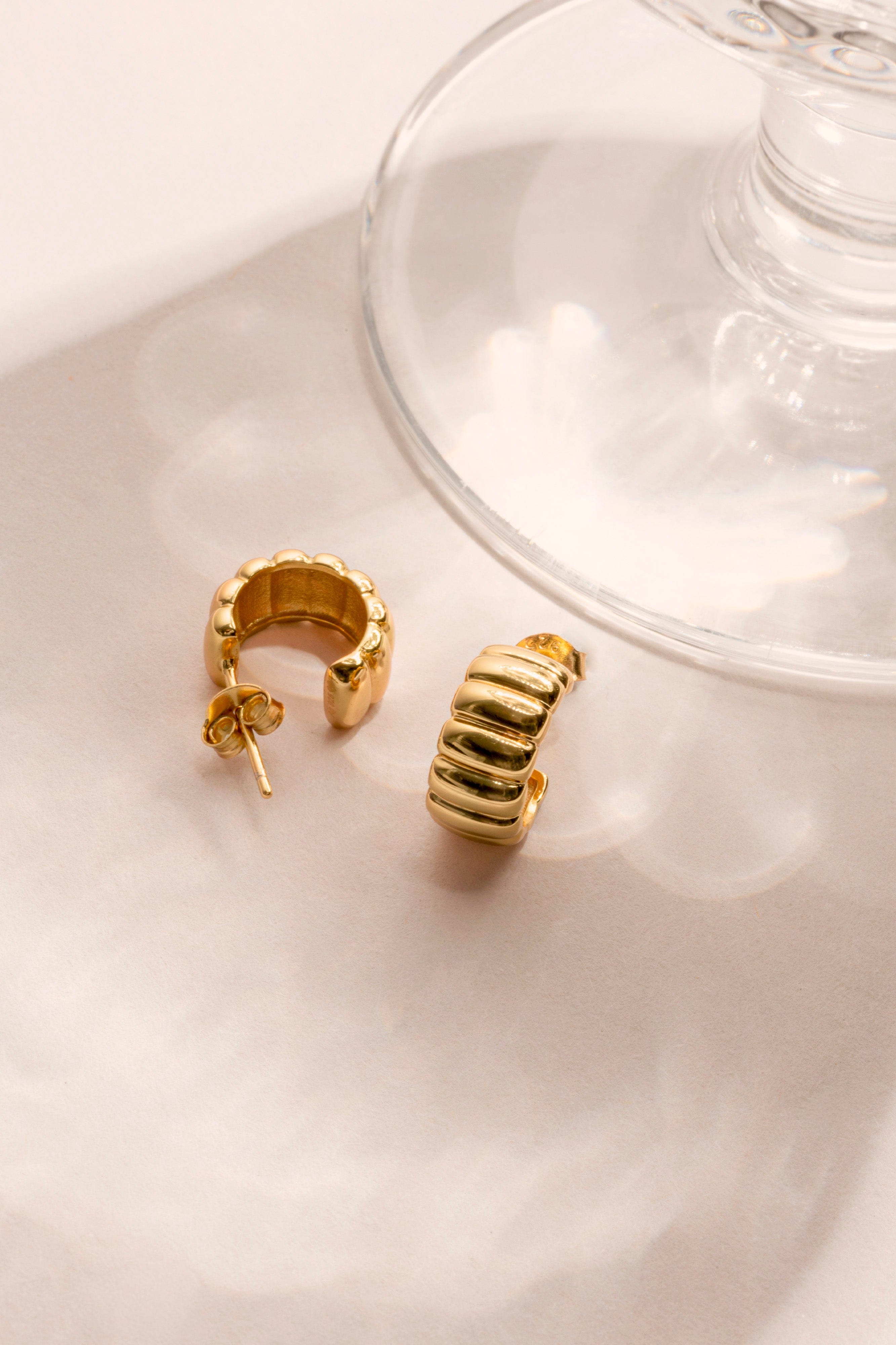 ellenoe Ohrringe 925 Sterling Silver / 18k vergoldet / Gold SMALL HOOPS LIVIA - OHRRINGE - 18K VERGOLDET