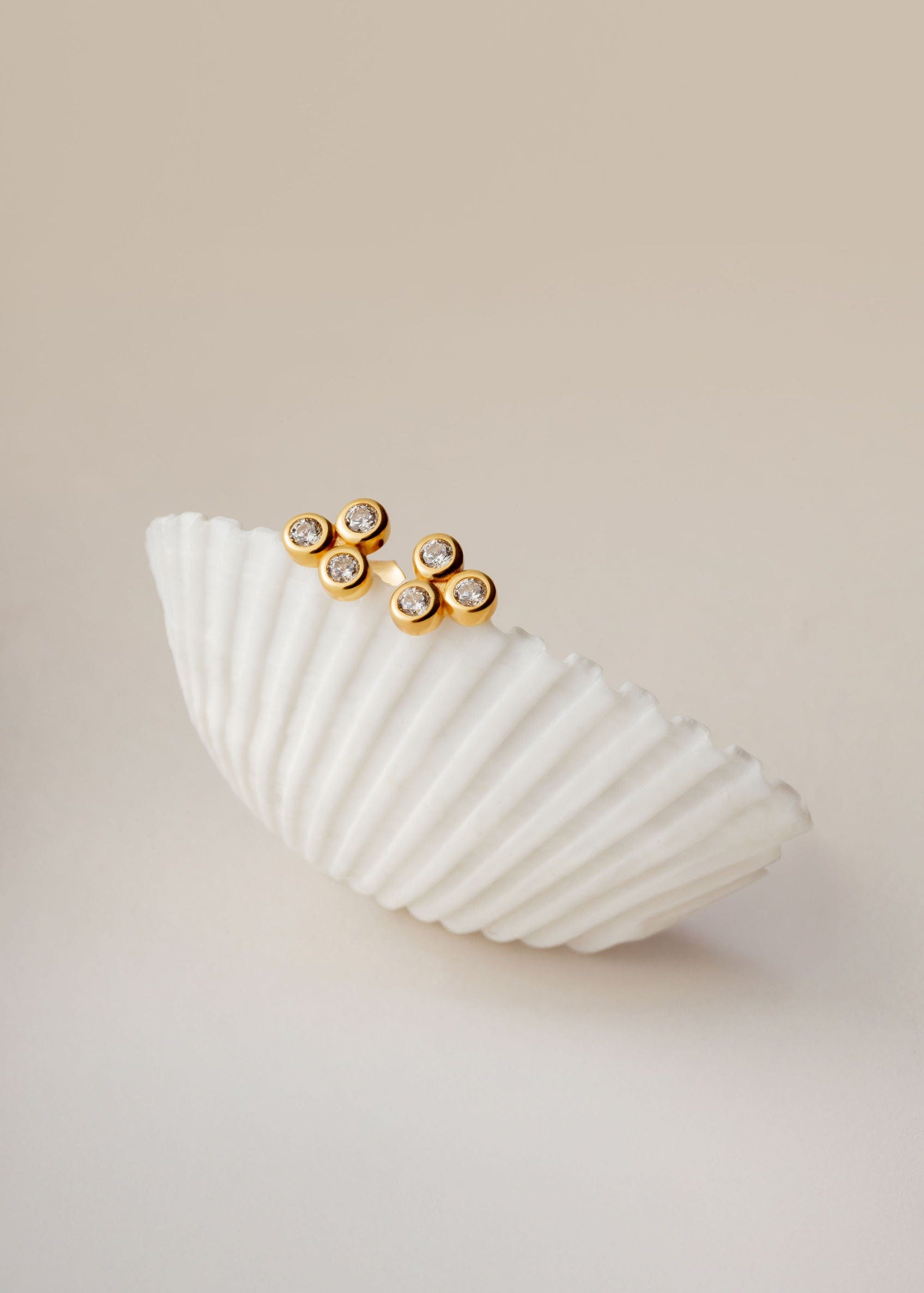 ellenoe Ohrringe 925 Sterling Silver / 18k vergoldet / Zirkonien / Gold OHRSTECKER DIANA - OHRRINGE - 18K VERGOLDET