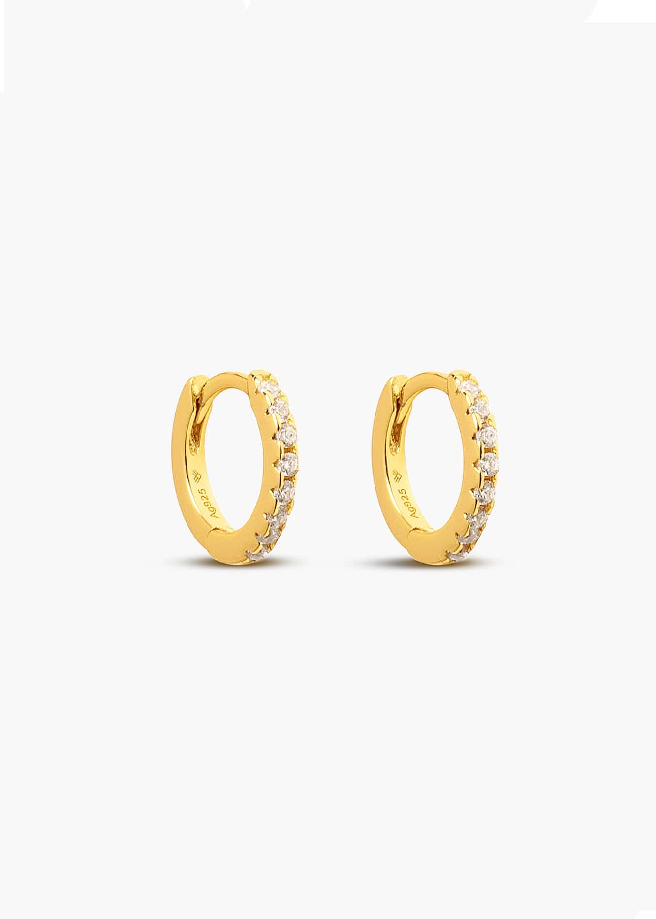 ellenoe Ohrringe 925 Sterling Silver / 18k vergoldet / Zirkonien / Gold SMALL HOOPS ISABELLE - OHRRINGE - 18K VERGOLDET