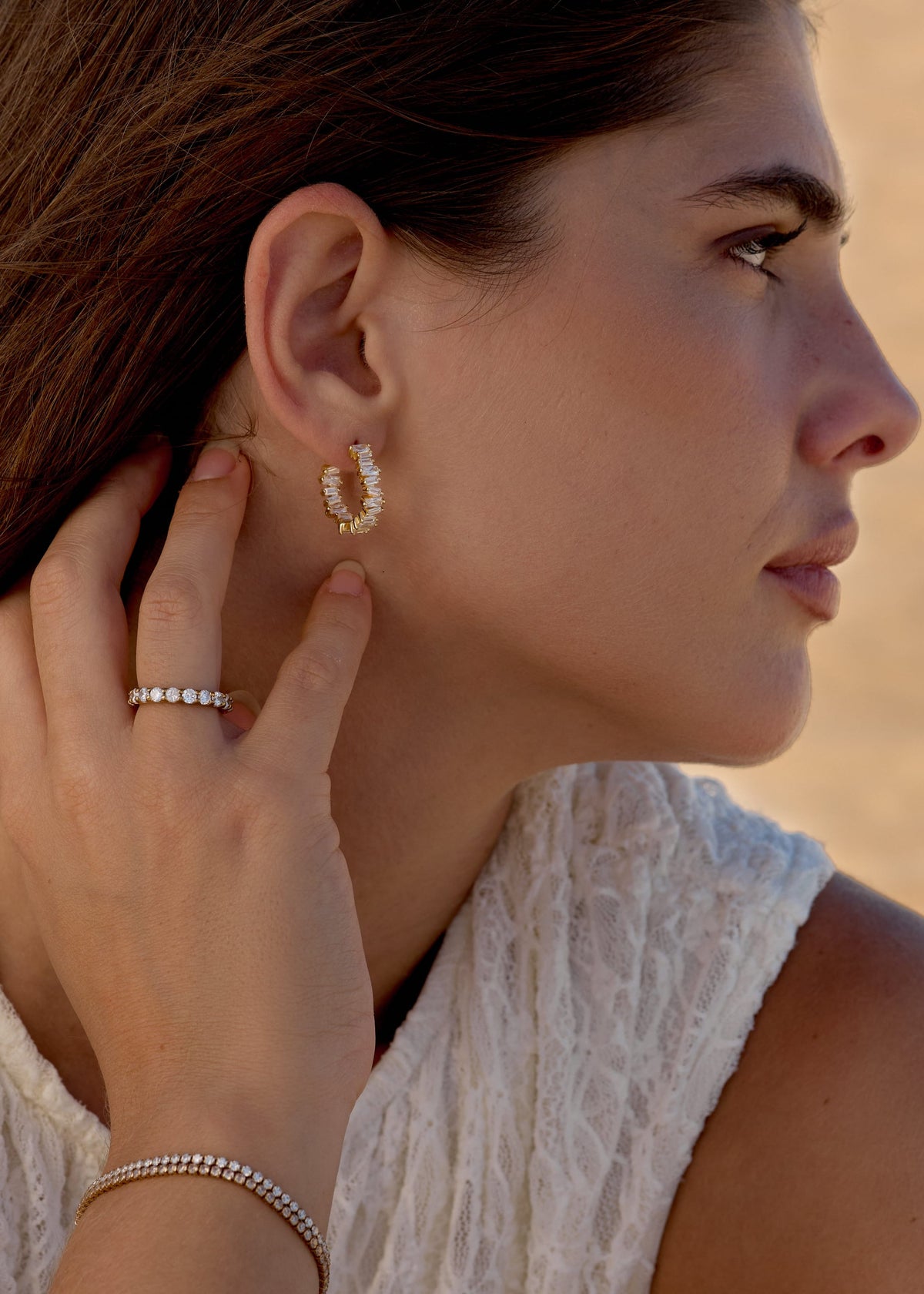 ellenoe Ohrringe Gold HOOPS MALIA - OHRRINGE - 925 SILBER 18K VERGOLDET