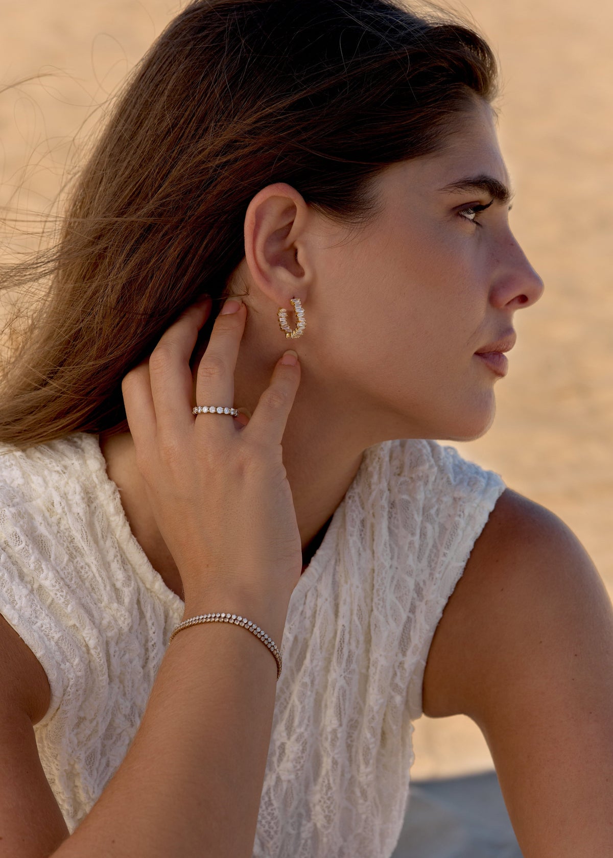 ellenoe Ohrringe Gold HOOPS MALIA - OHRRINGE - 925 SILBER 18K VERGOLDET
